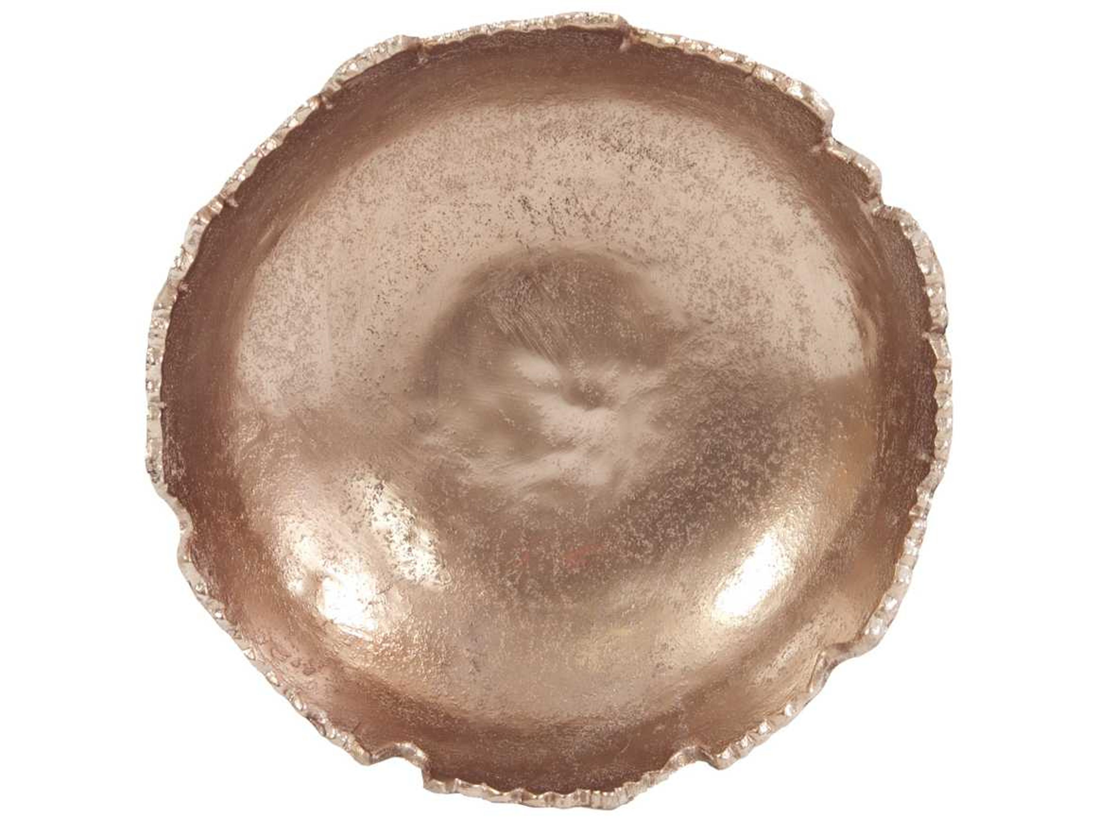 Howard Elliott Matte Copper Broken Edge Decorative Bowl / Wall Art