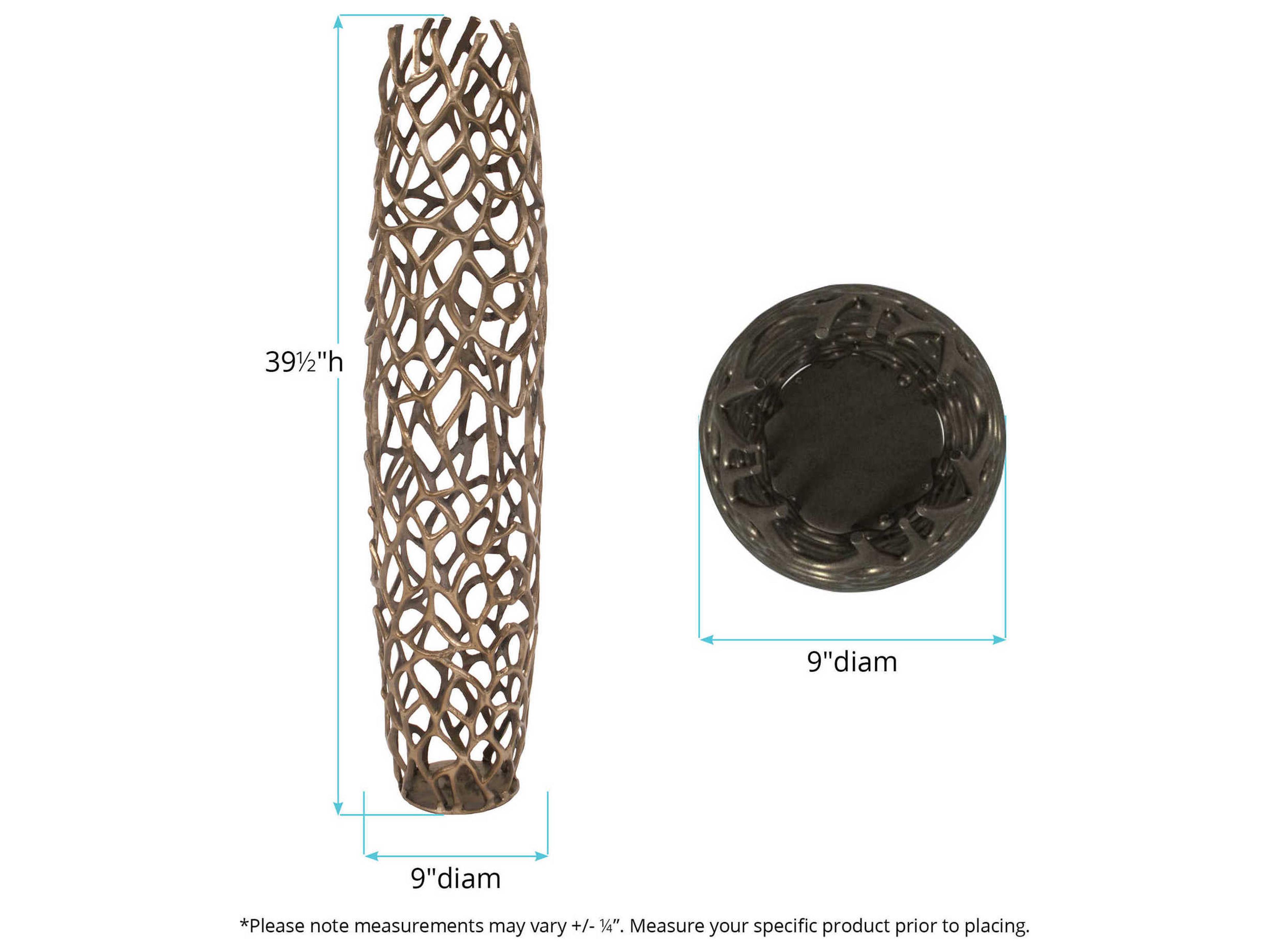 Howard Elliott Titanium 41" High Branch Vase