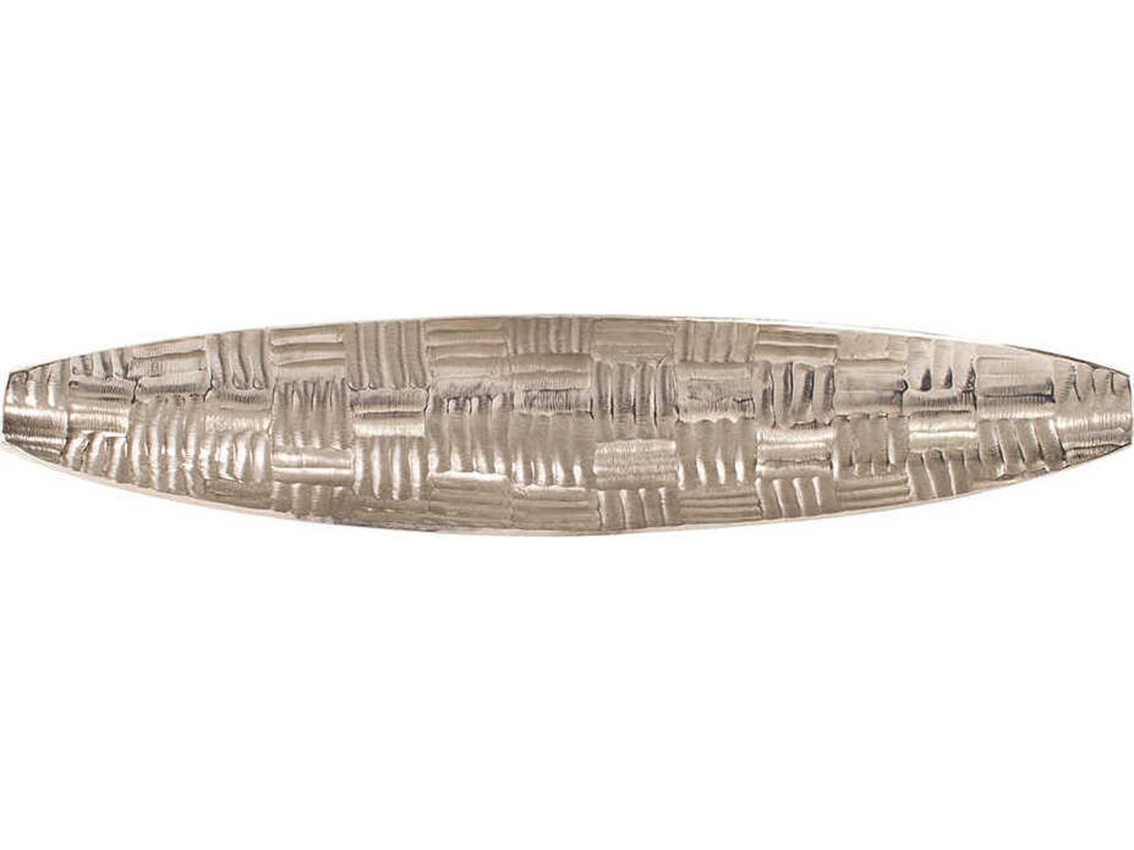 Howard Elliott Textured Elongated Silver Decorative Bowl