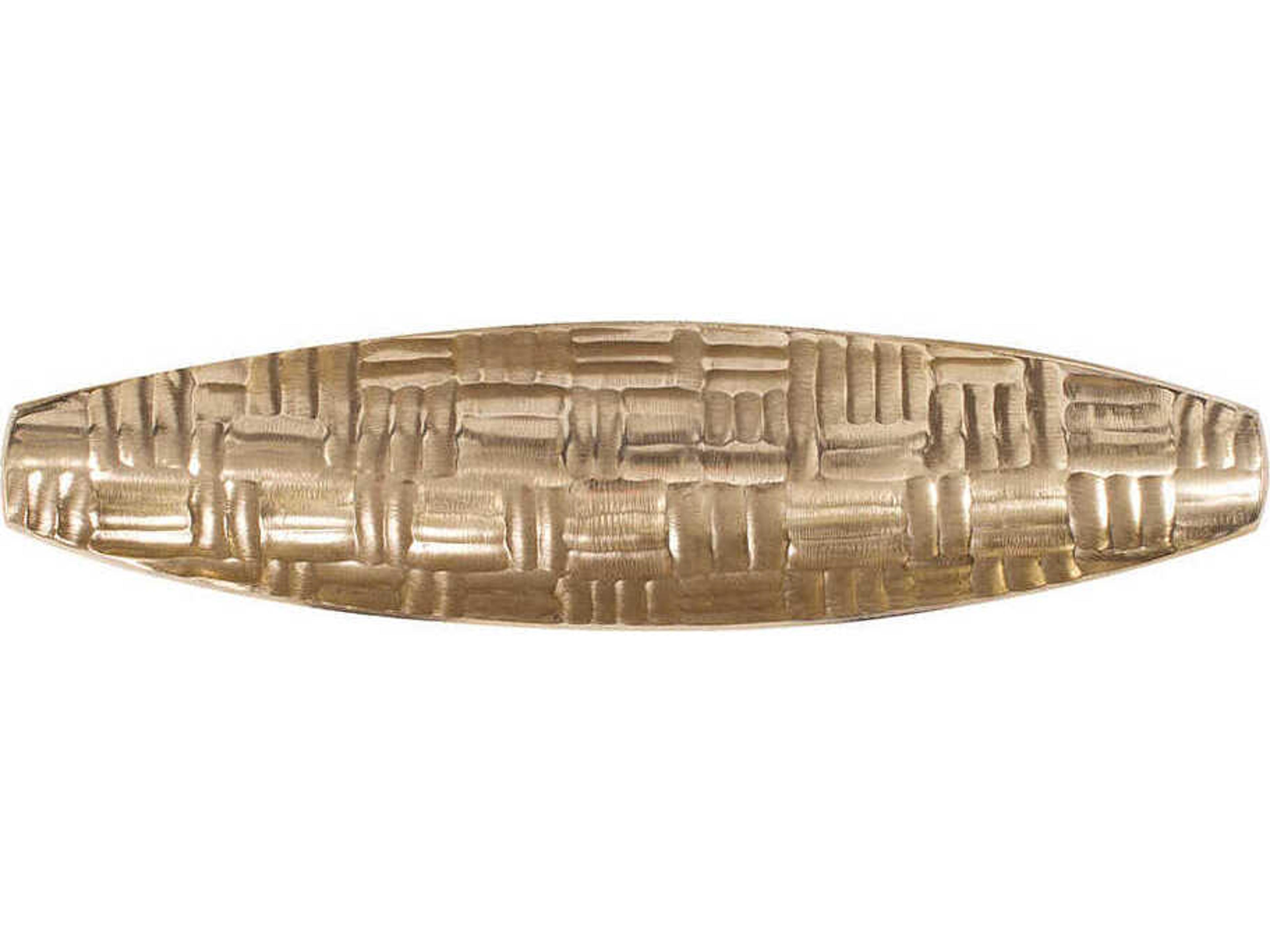 Howard Elliott Textured Elongated Metallic Gold Decorative Bowl