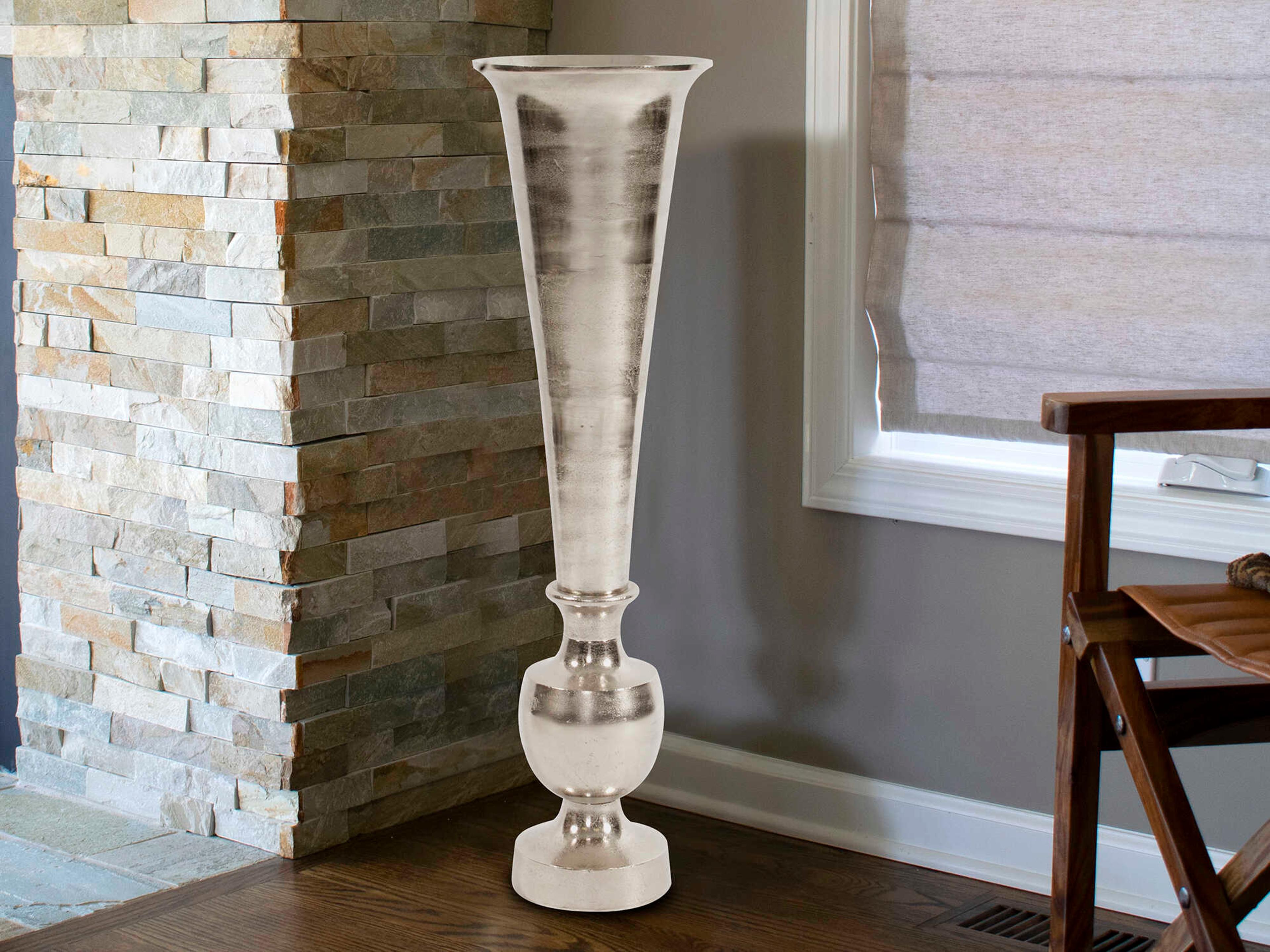 Howard Elliott Textured Silver Vase