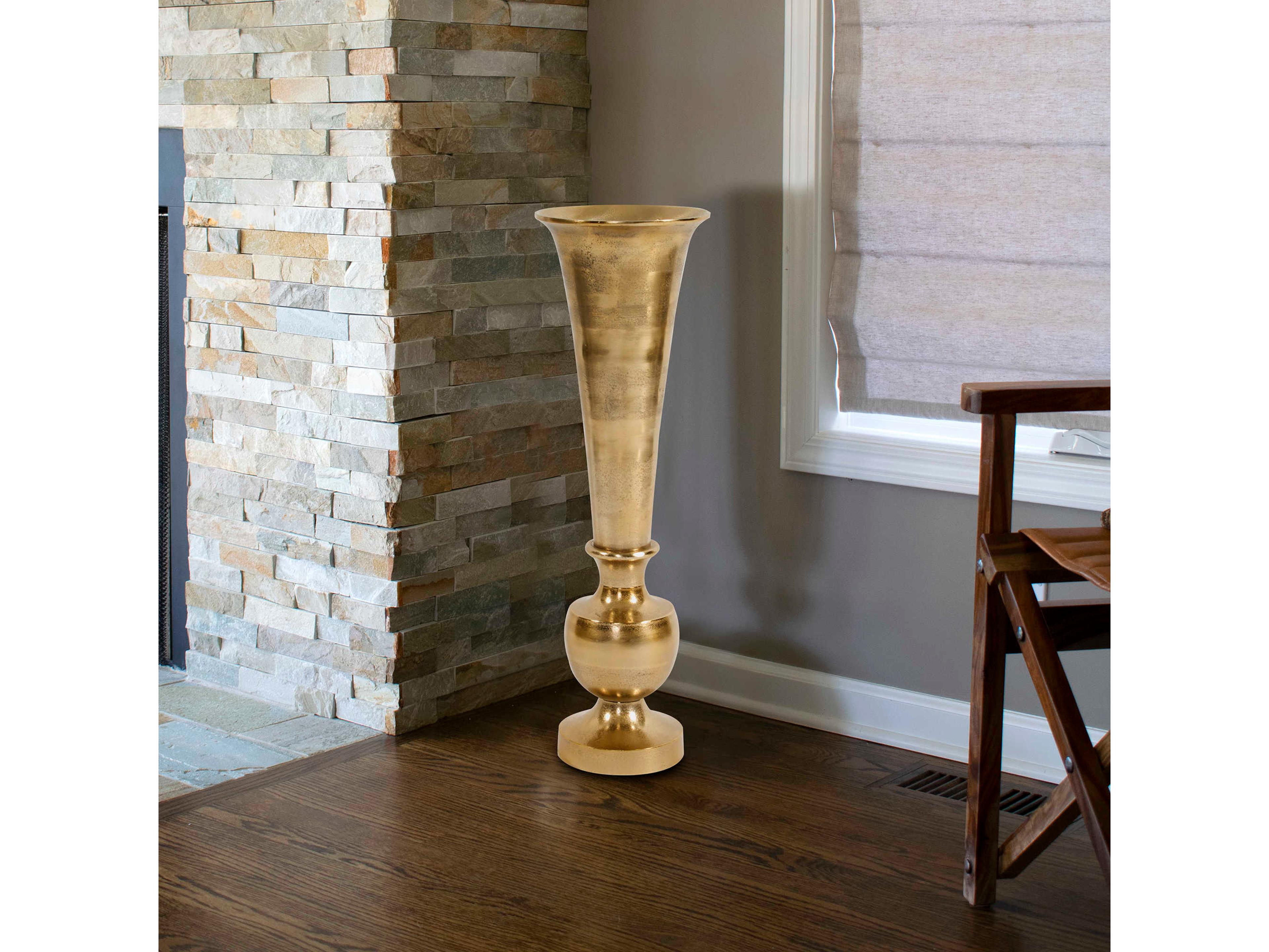 Howard Elliott Gold Flared Vase