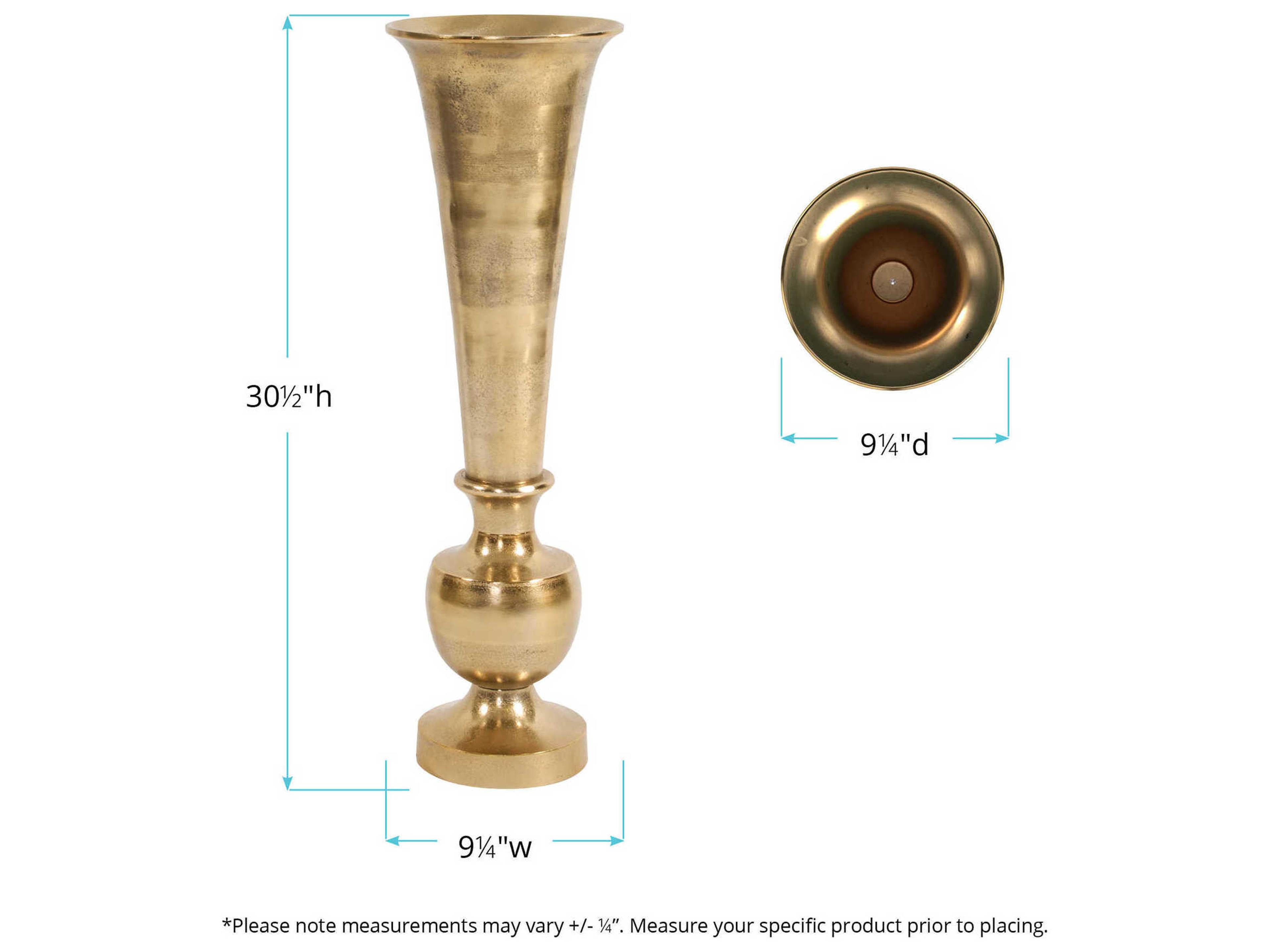 Howard Elliott Gold Flared Vase