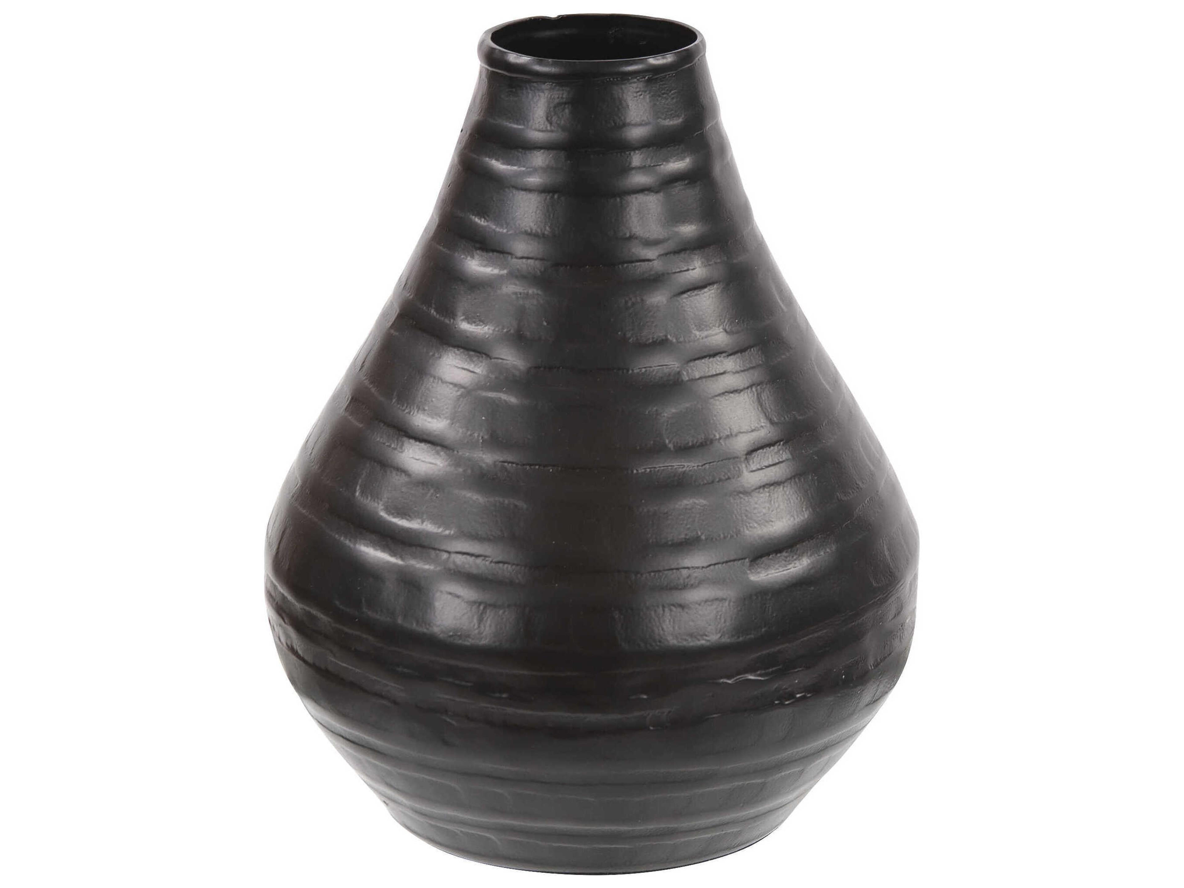 Chiseled Black Bell Vase