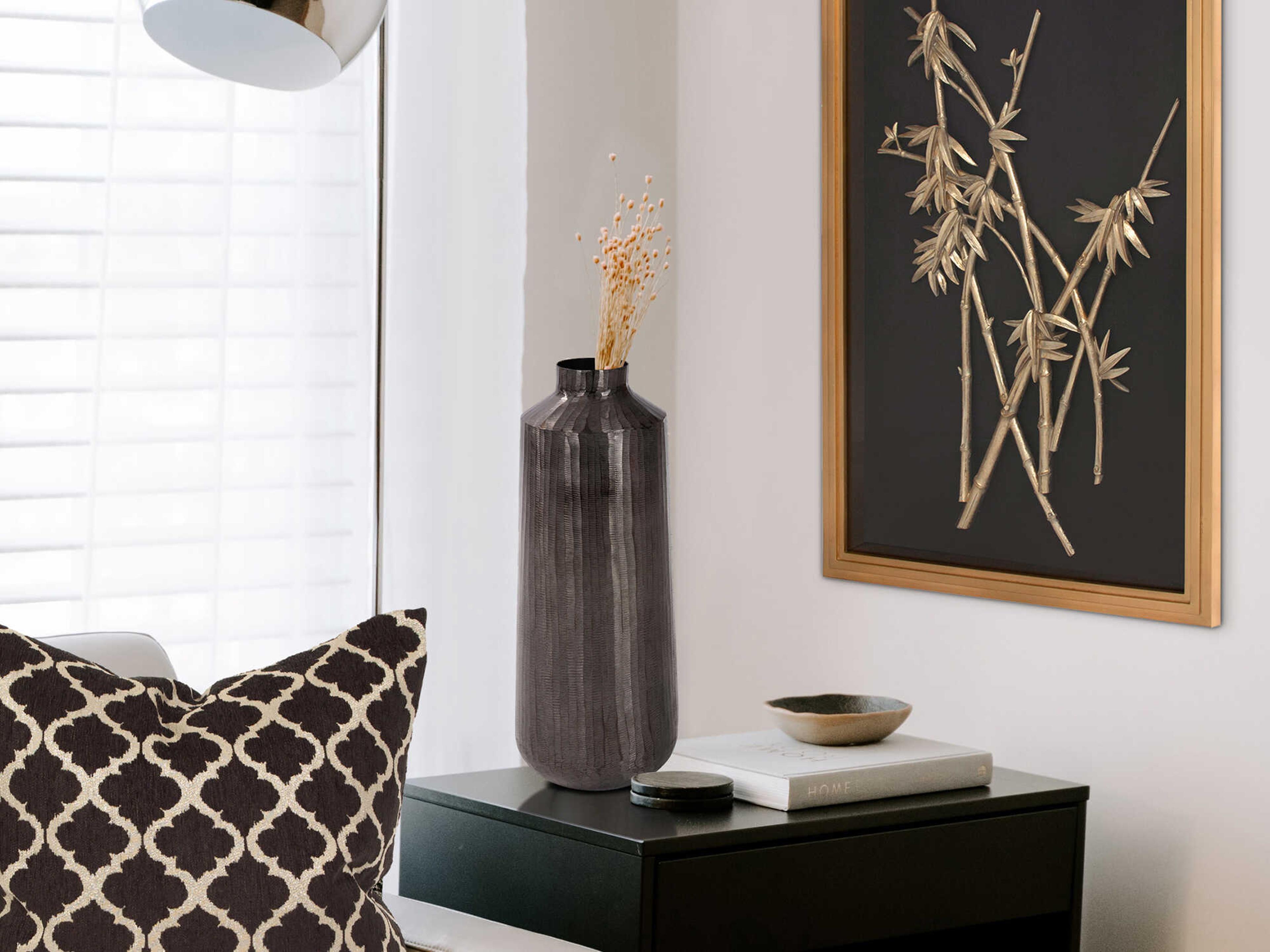 Howard Elliott Carbon Chiseled Vase