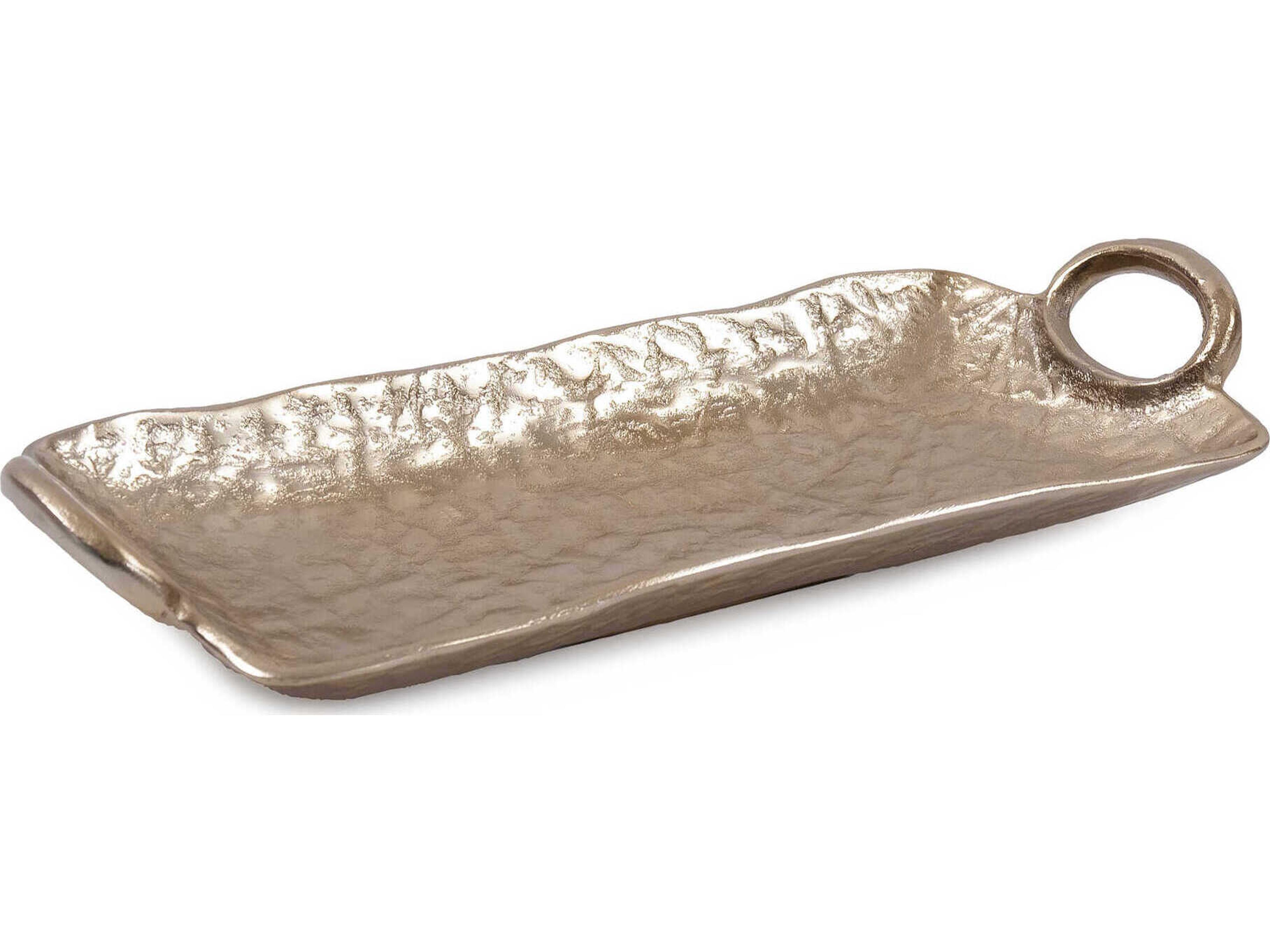 Howard Elliott Hammered Organic Gold Serving Tray