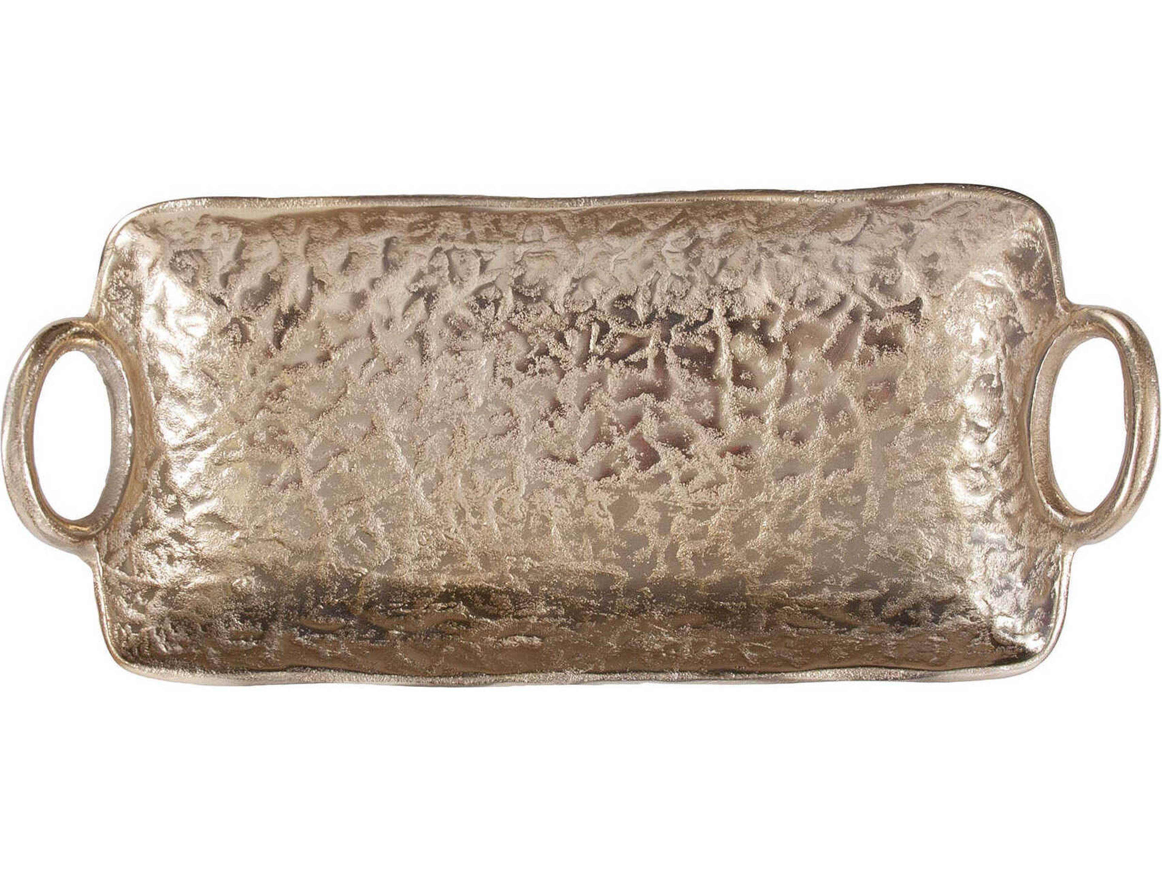 Howard Elliott Hammered Organic Gold Serving Tray
