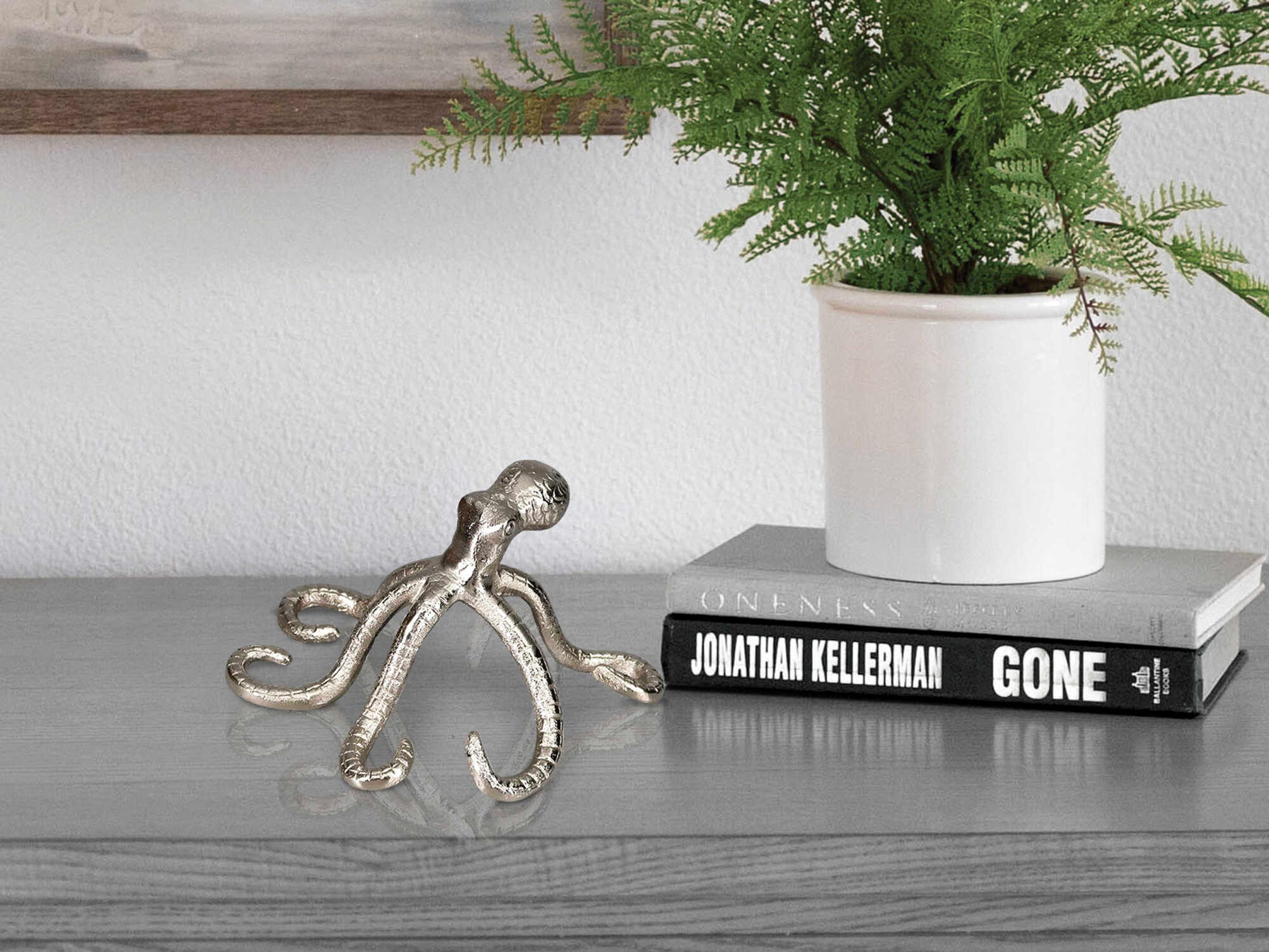 Howard Elliott Bright Silver An Octopus Life Sculpture