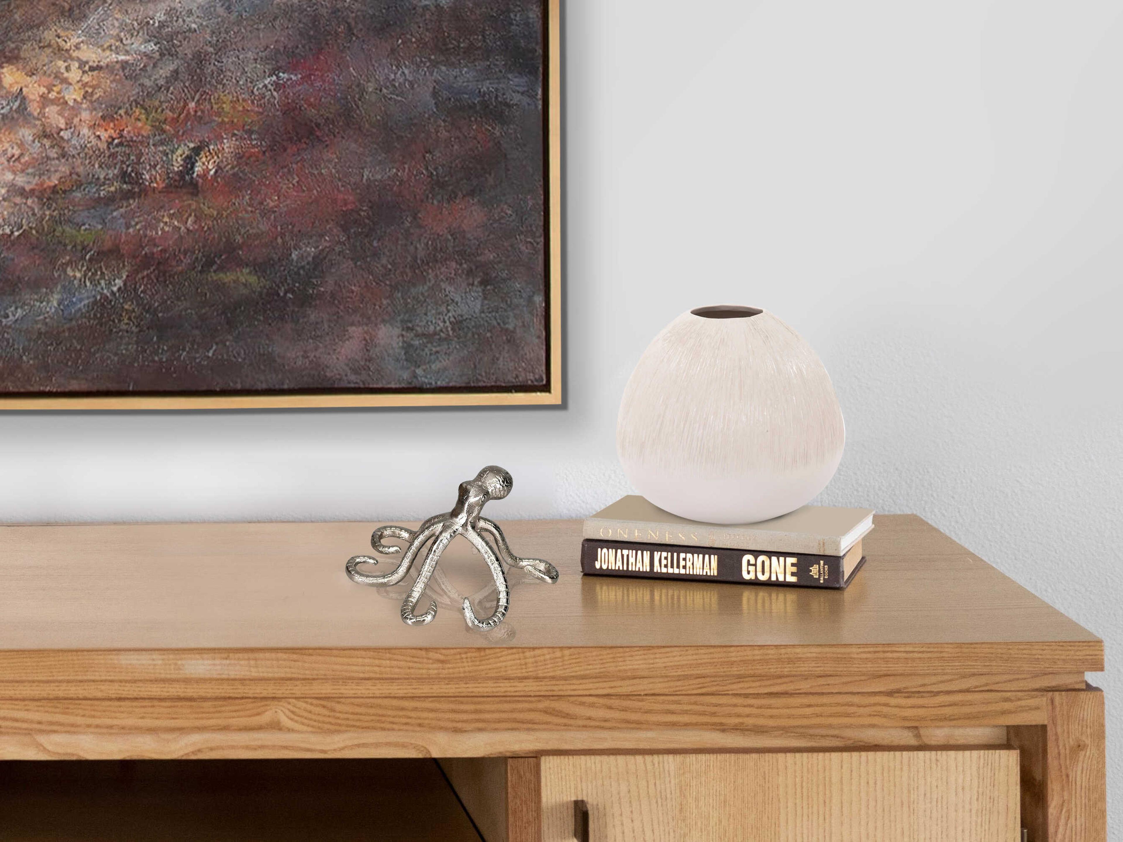 Howard Elliott Bright Silver An Octopus Life Sculpture