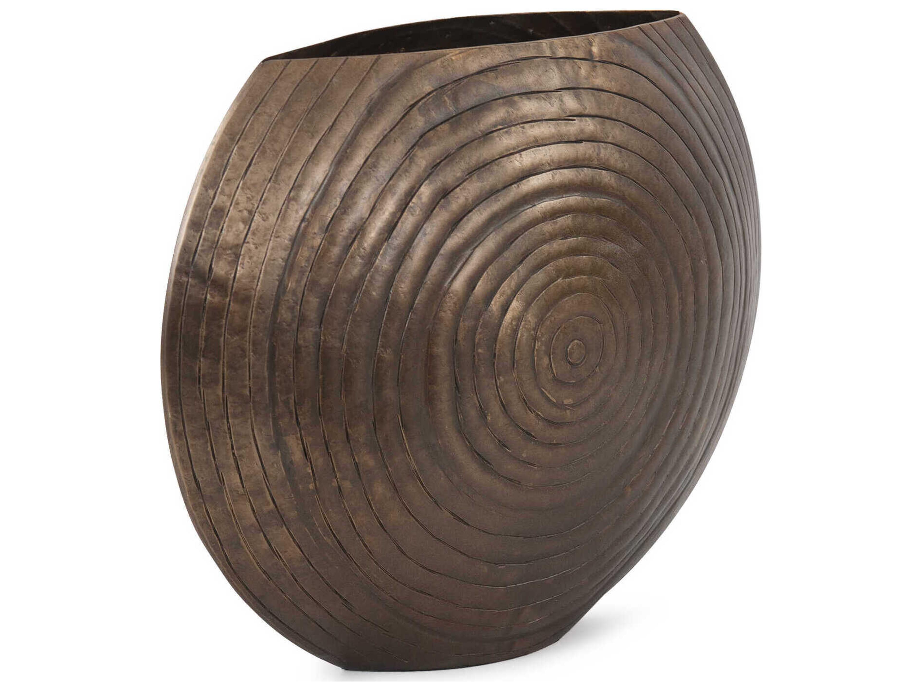 Howard Elliott Circlet Antique Gold Disc Vase