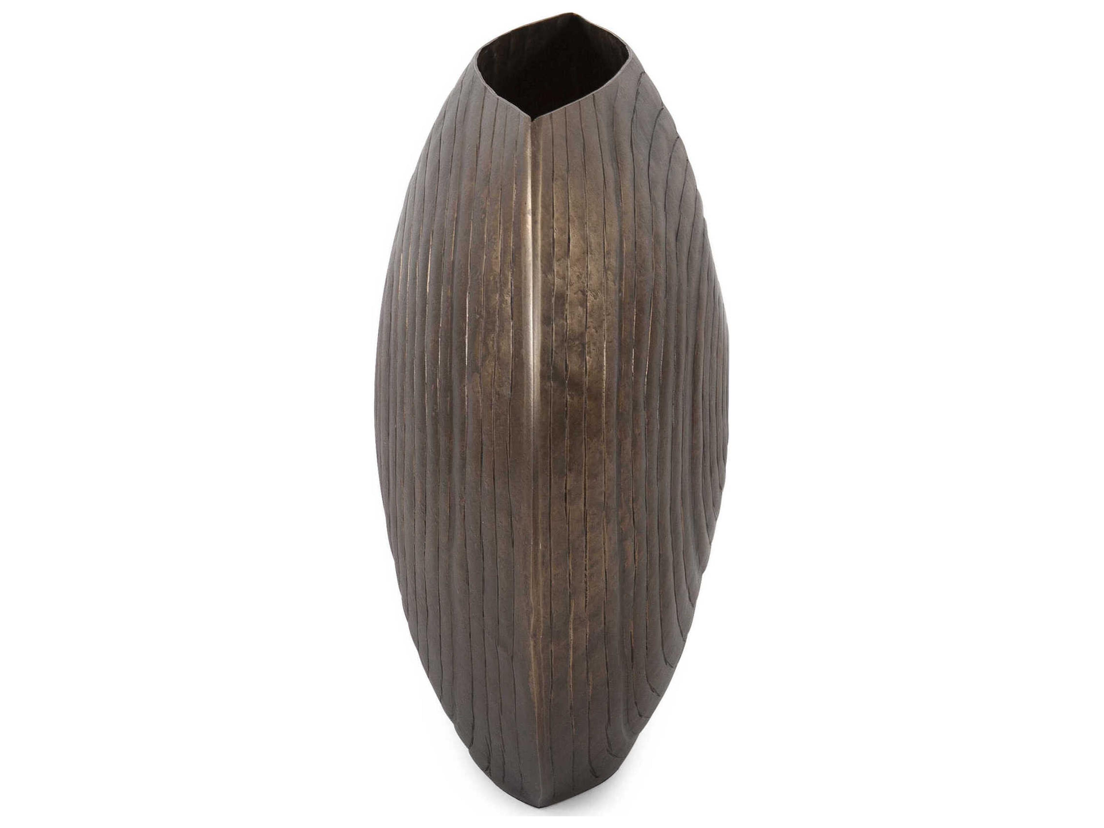 Howard Elliott Circlet Antique Gold Disc Vase