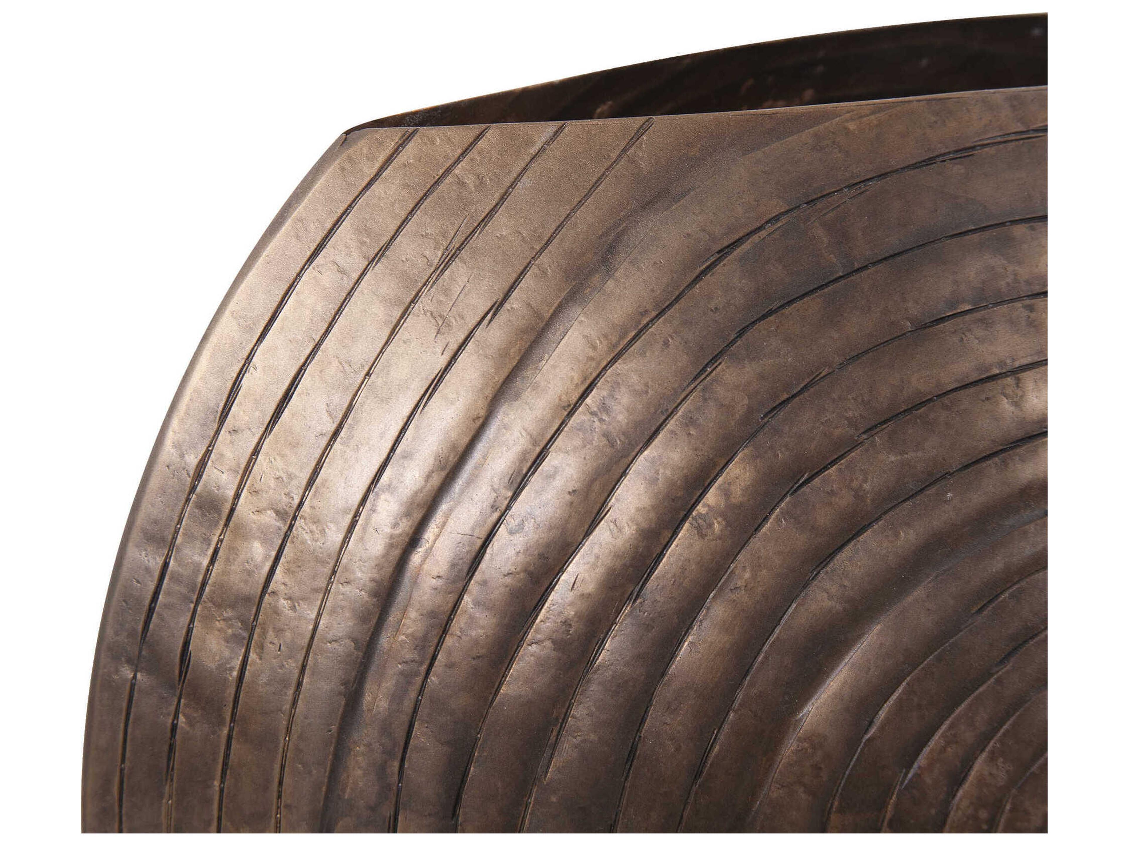 Howard Elliott Circlet Antique Gold Disc Vase