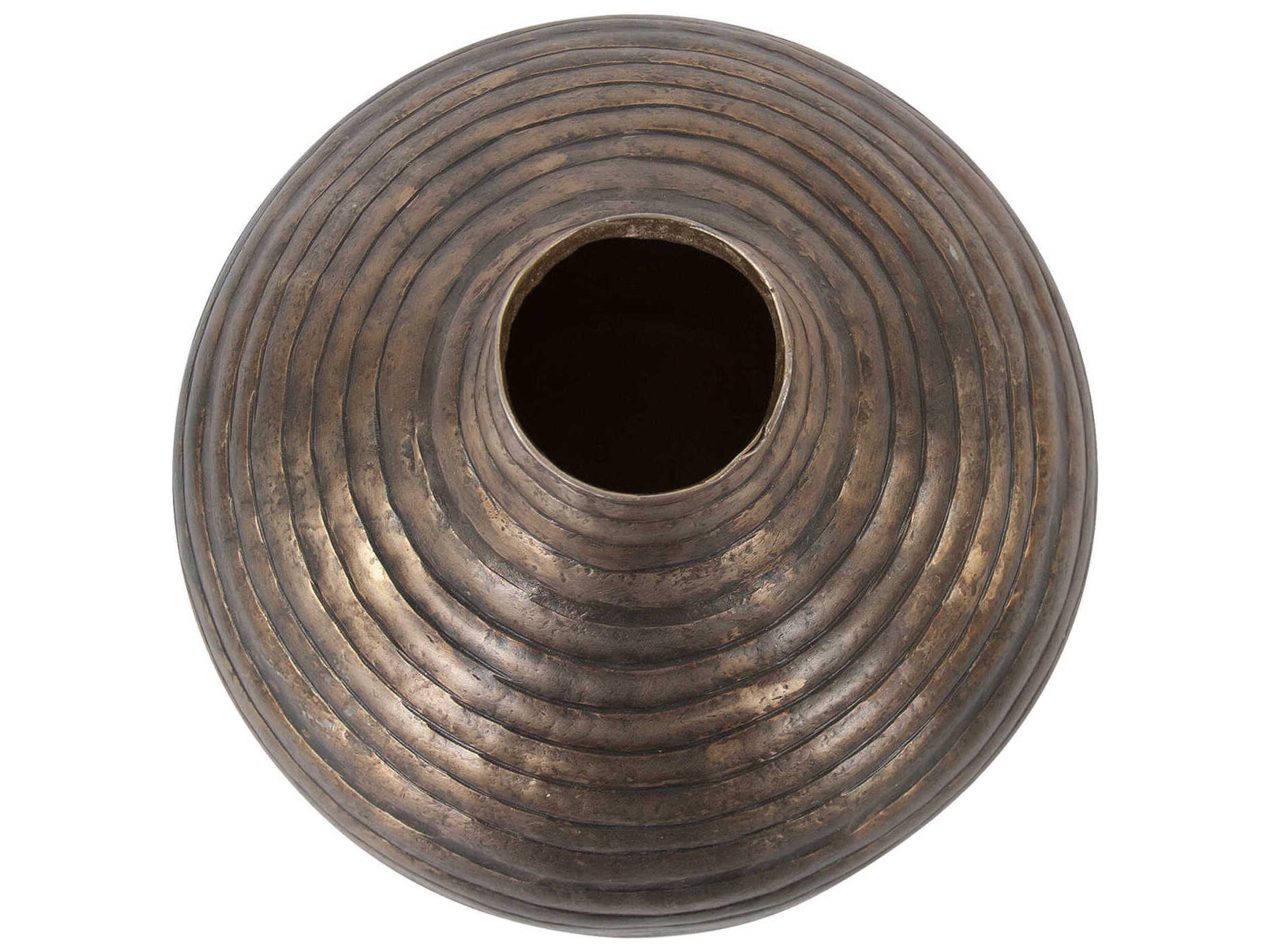 Howard Elliott Circlet Antique Gold Bottle Vase