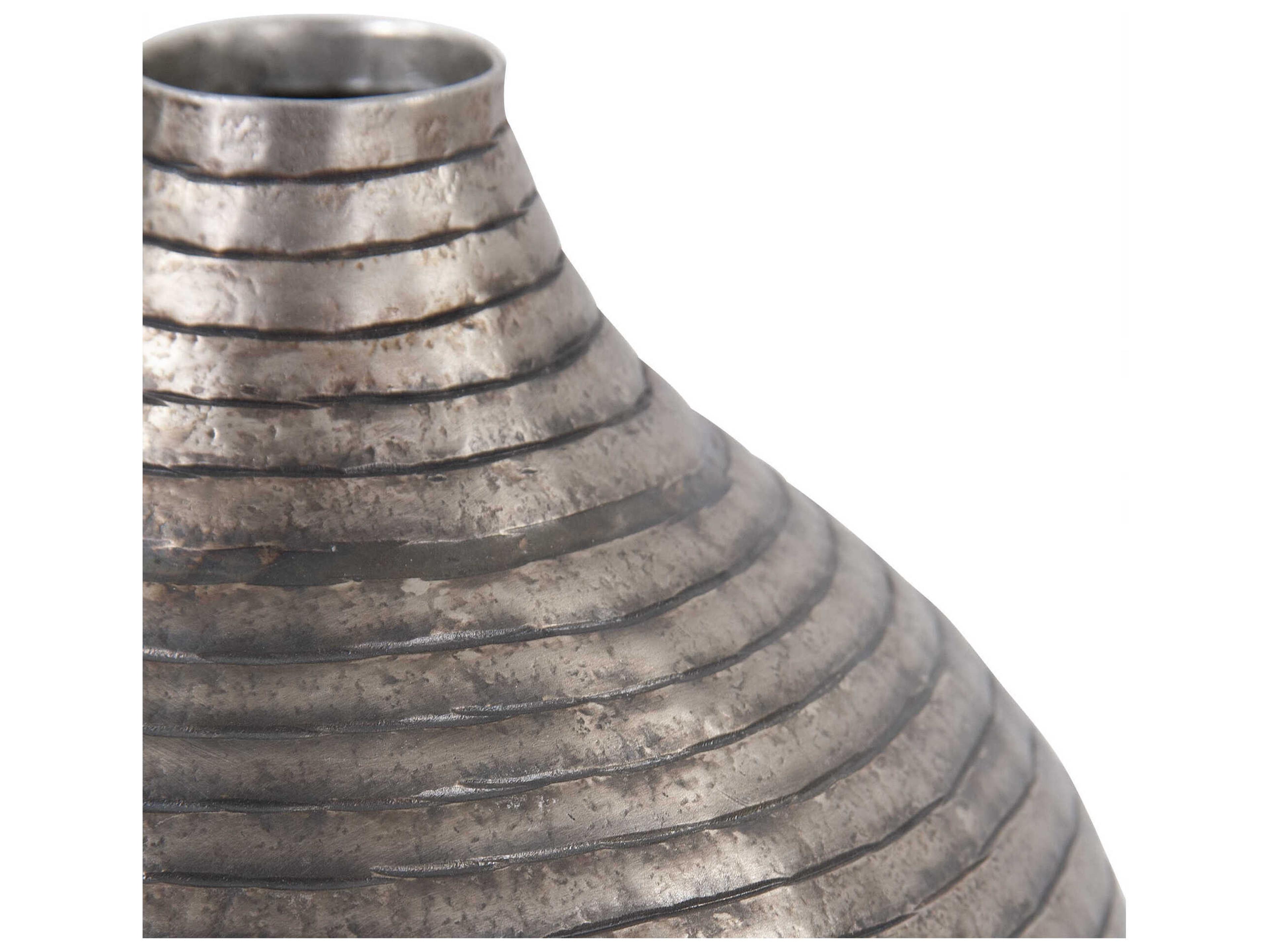 Howard Elliott Circlet Antique Silver Bottle Vase