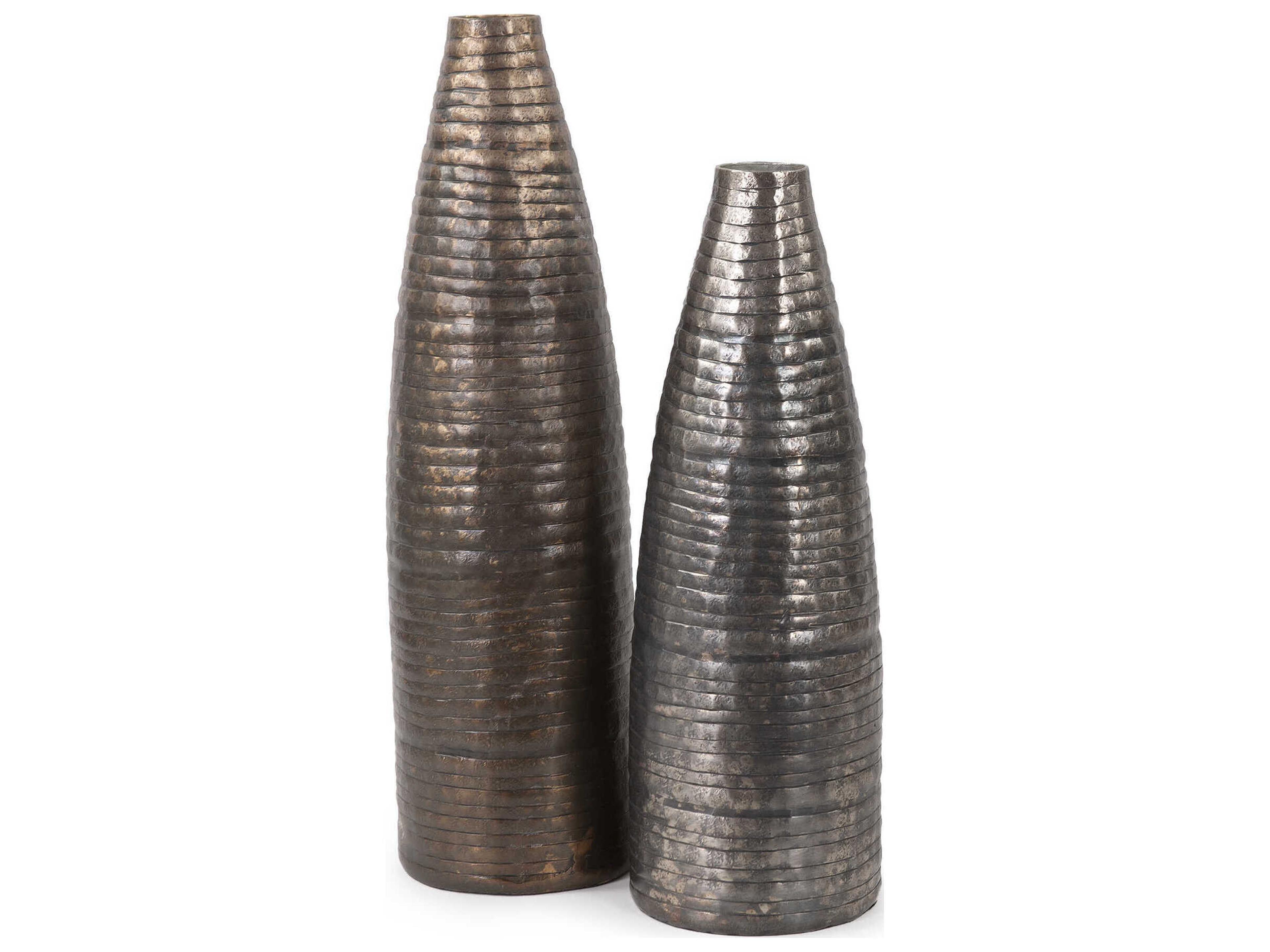 Howard Elliott Circlet Antique Gold Tapered Vase