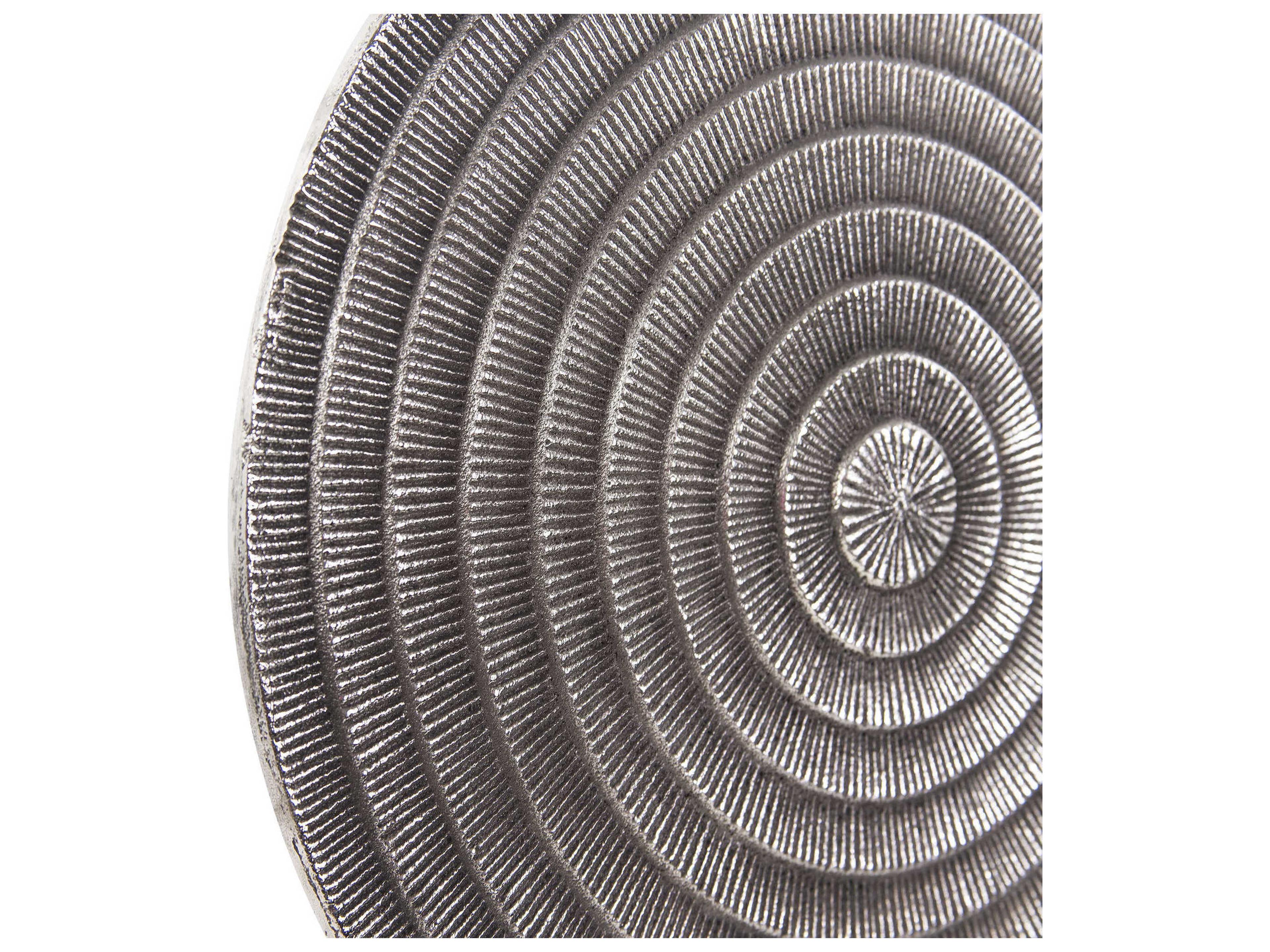 Howard Elliott Antique Silver Black Kilo Disc Sculpture