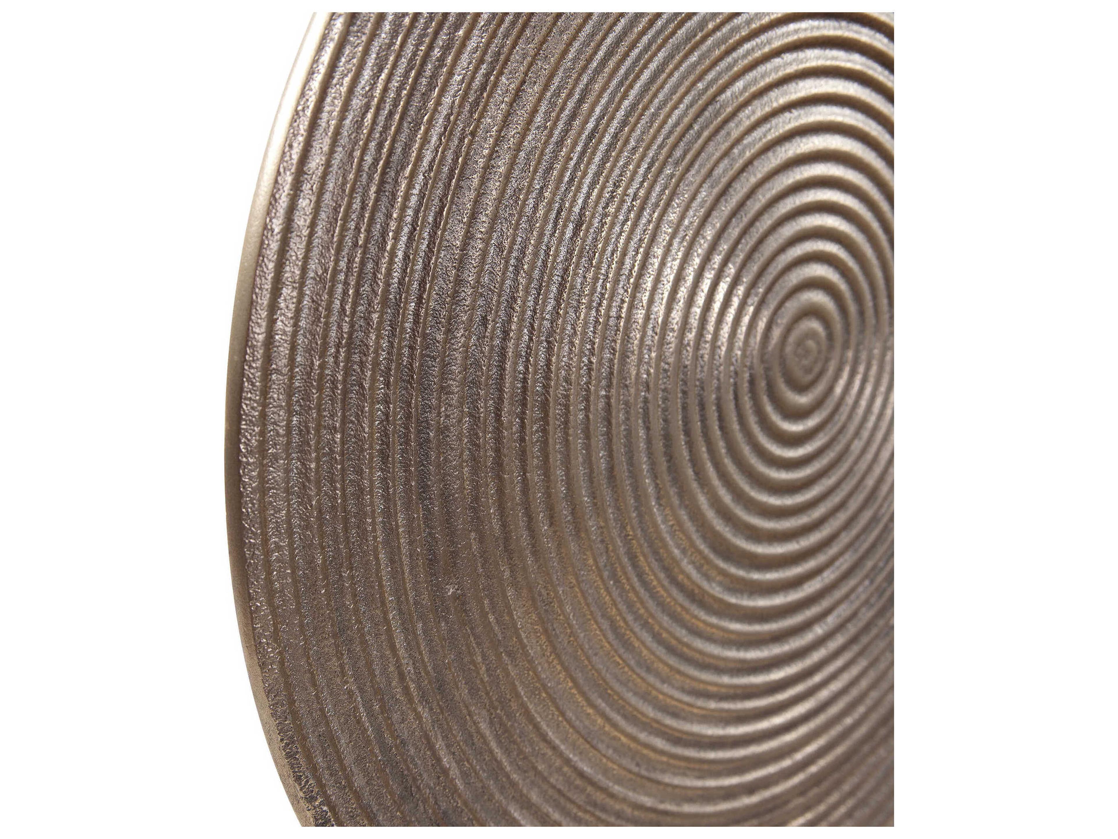 Howard Elliott Antique Gold Black Rings of Time Sculpture