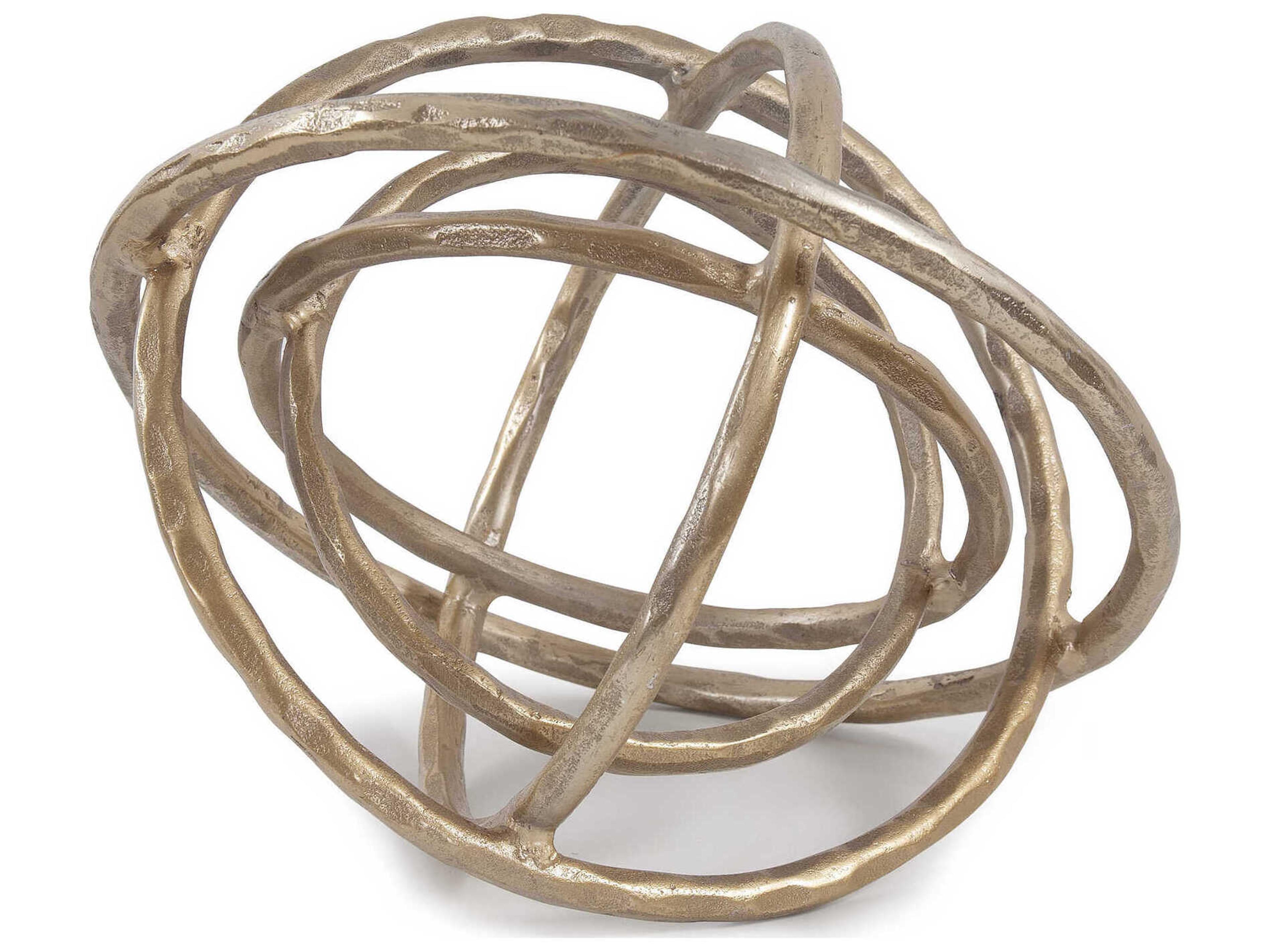 Howard Elliott Brass Planetary Rings Sculpture
