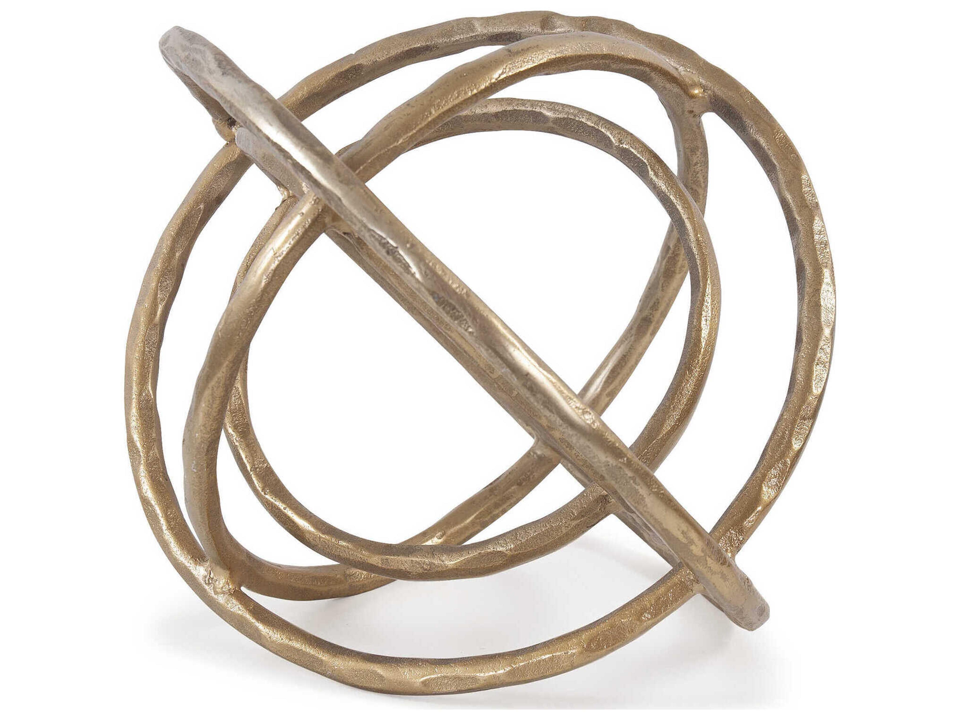 Howard Elliott Brass Planetary Rings Sculpture