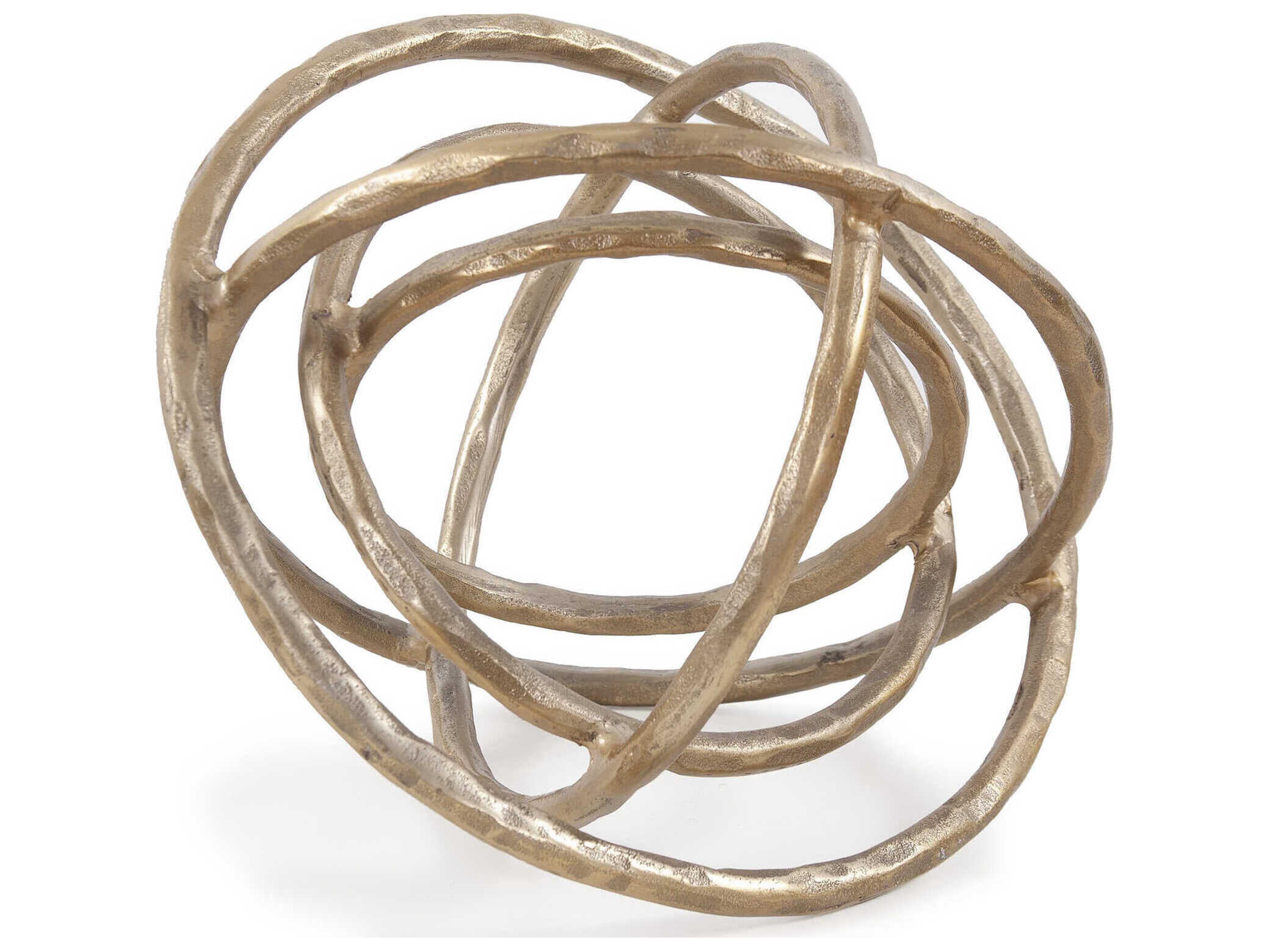 Howard Elliott Brass Planetary Rings Sculpture