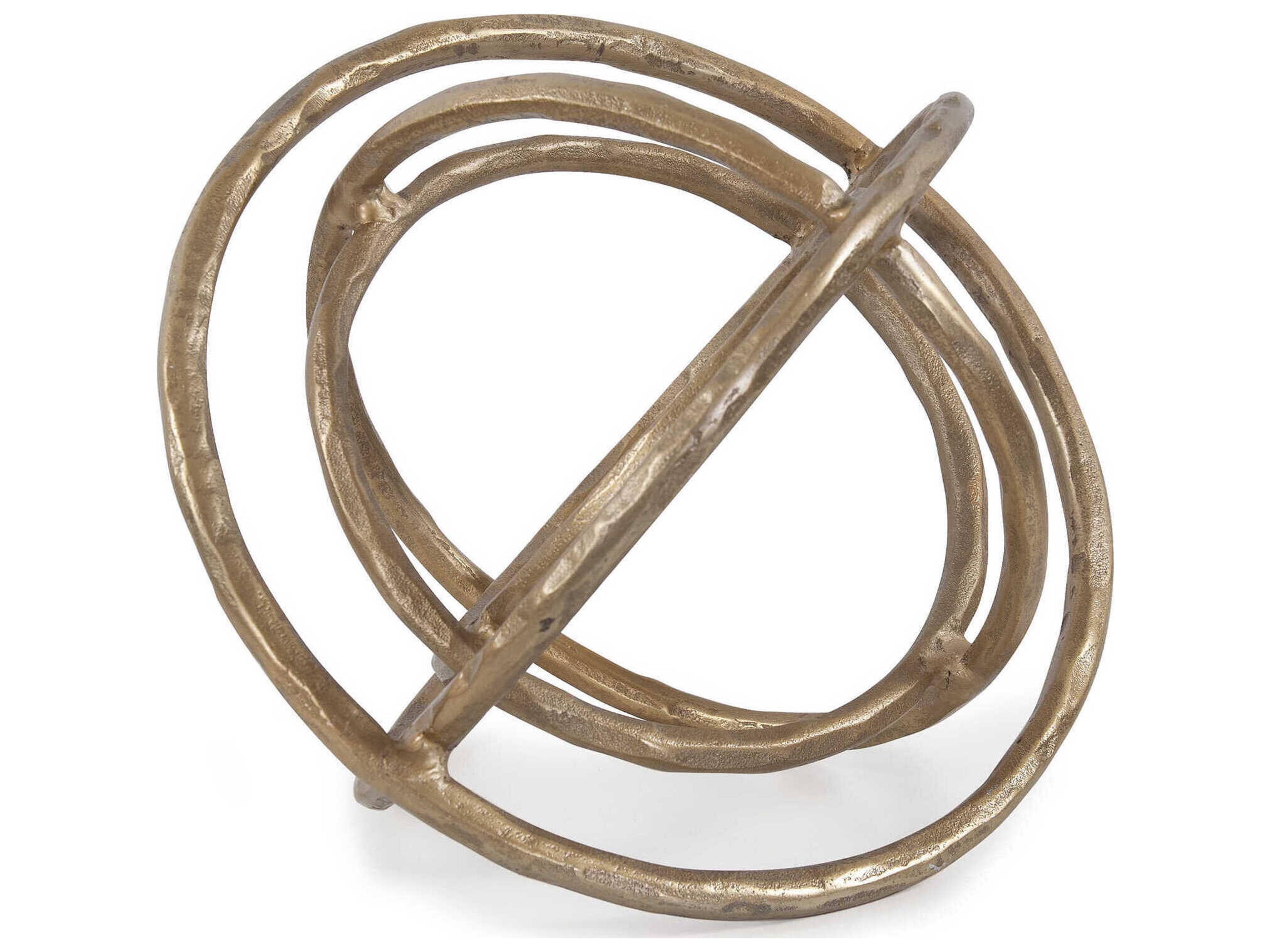 Howard Elliott Brass Planetary Rings Sculpture
