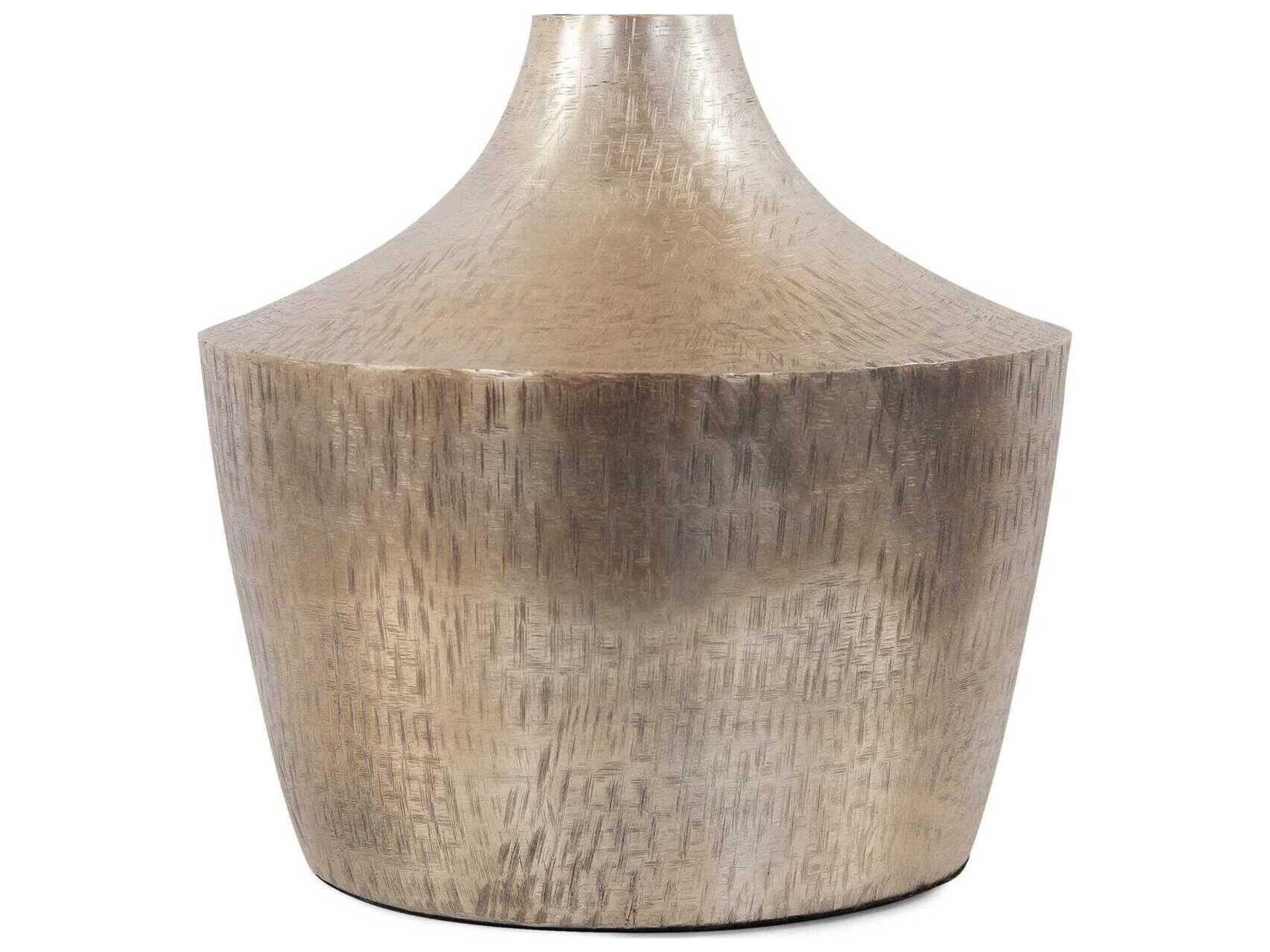 Etched Crossways Champagne Curved Neck Vase