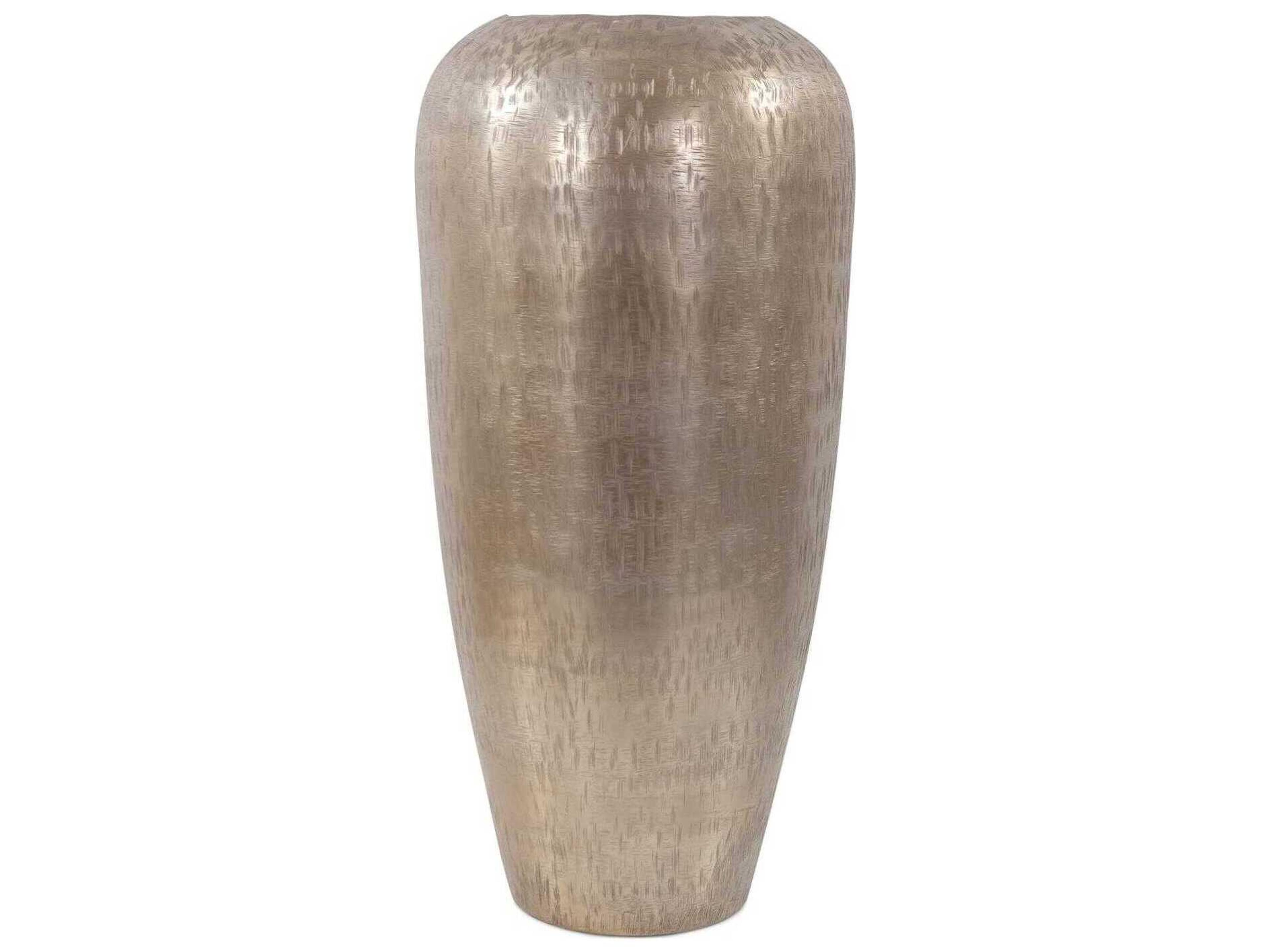 Etched Crossways Champagne Classic Torpedo Vase