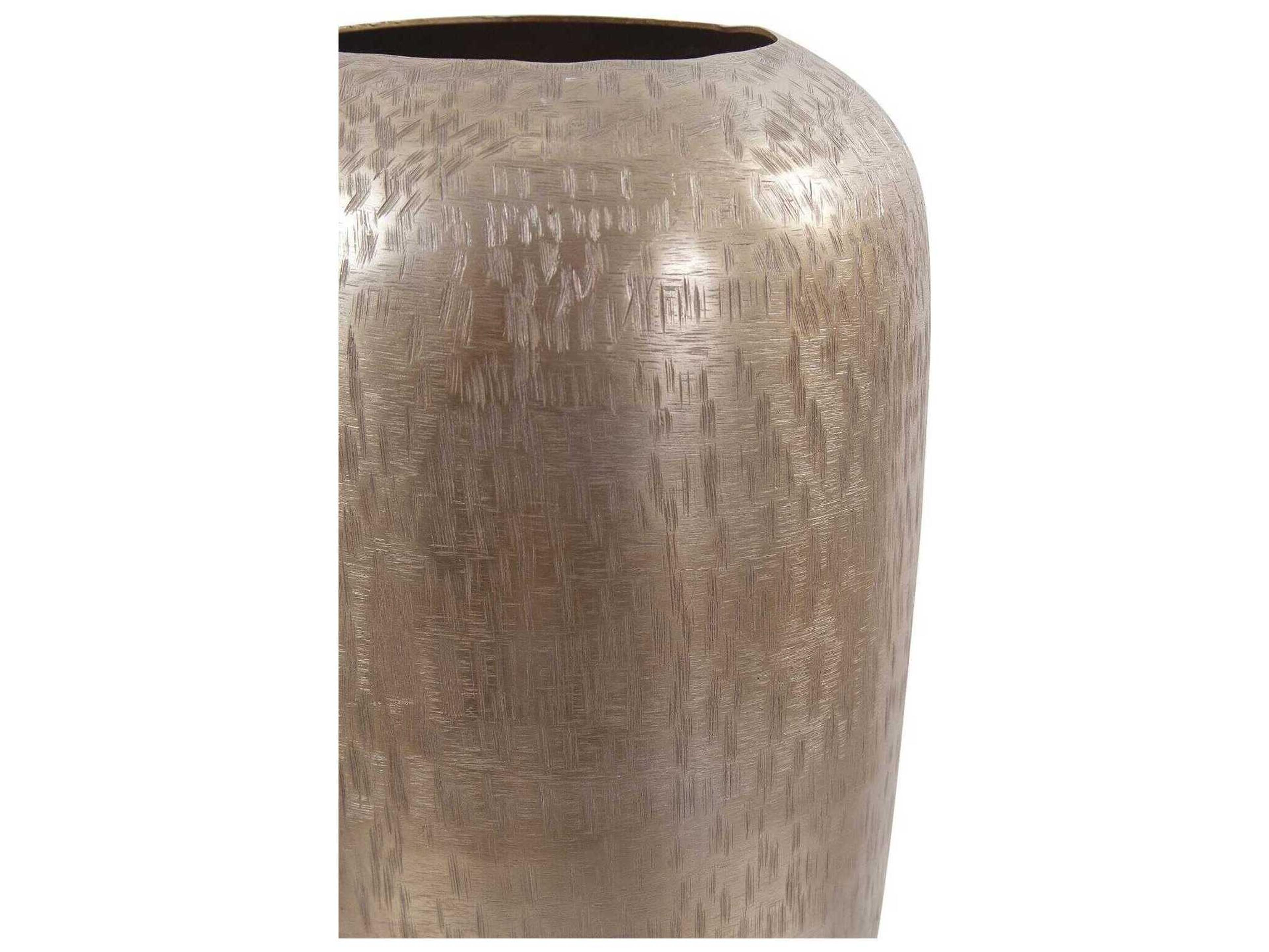 Howard Elliott Etched Crossways Champagne Classic Torpedo Vase