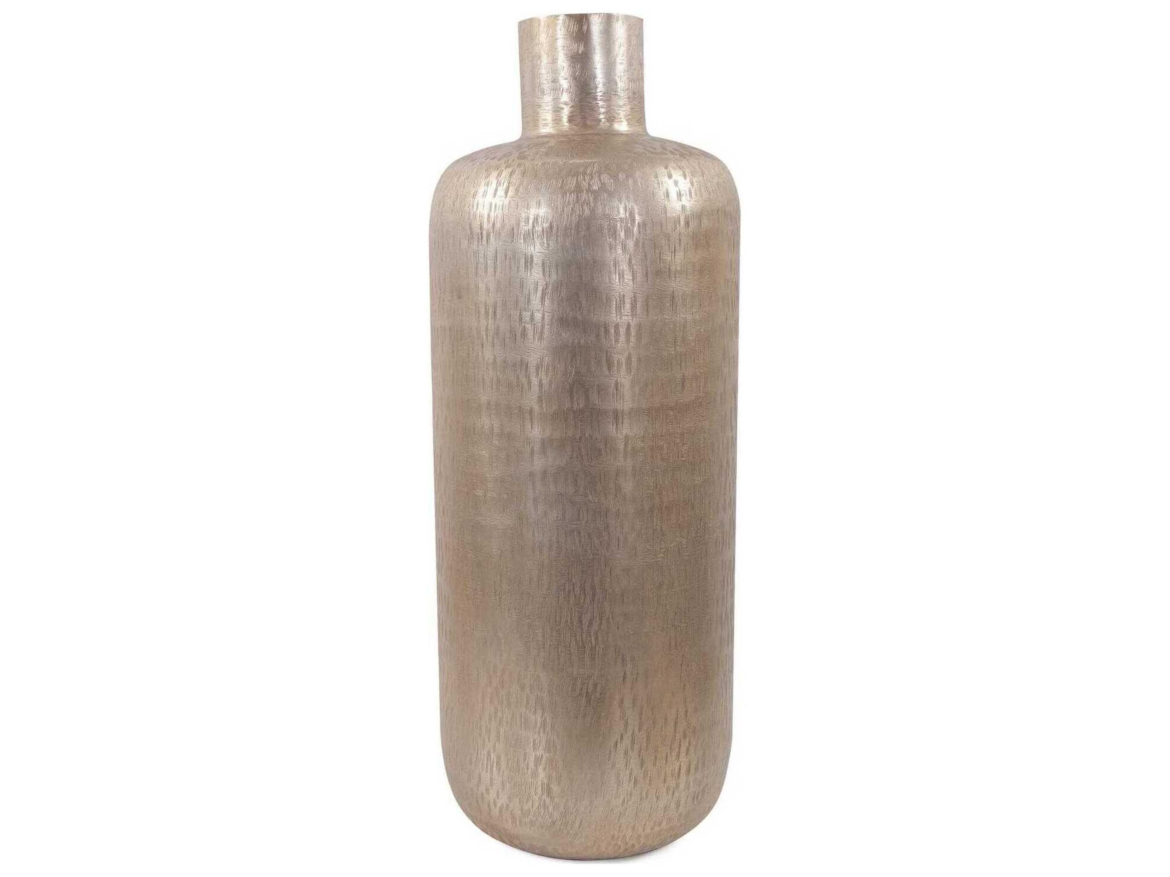 Etched Crossways Champagne Short Neck Bottle Vase