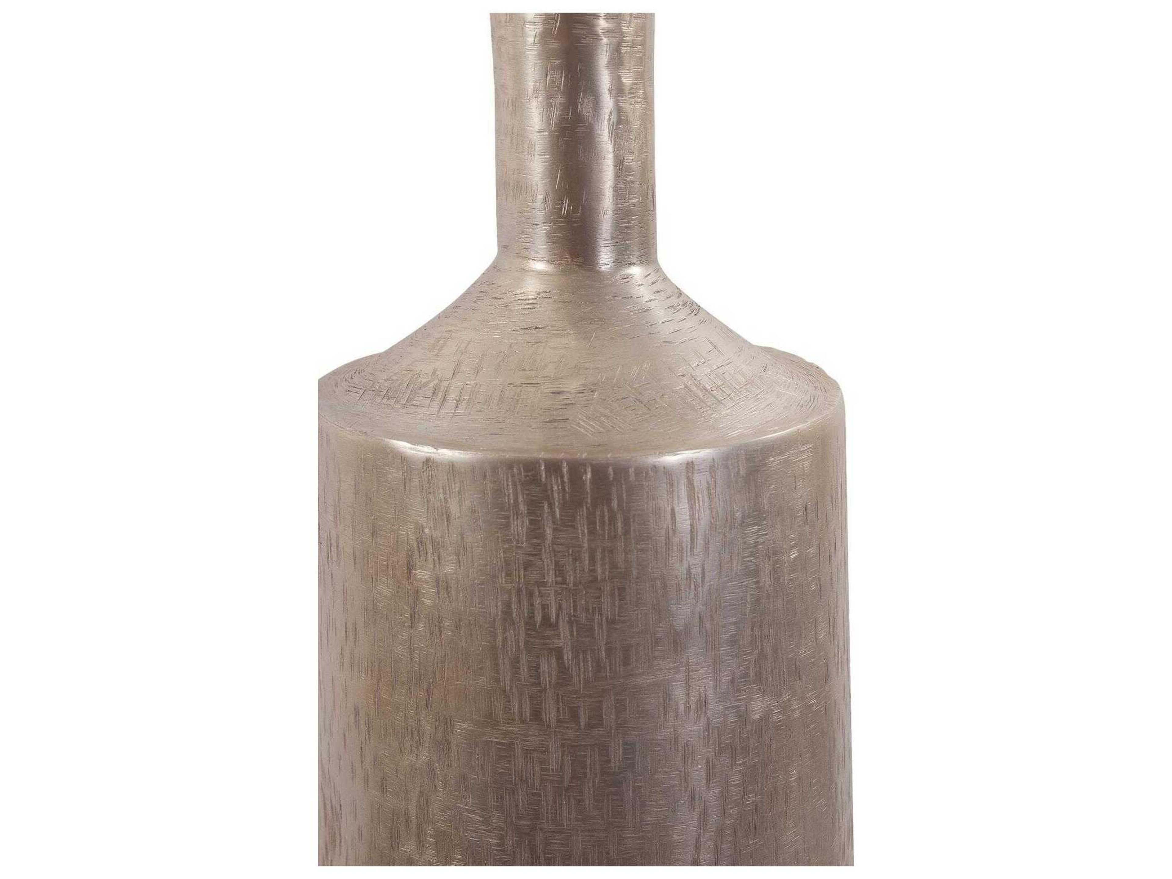 Howard Elliott Etched Crossways Champagne Flared Neck Vase