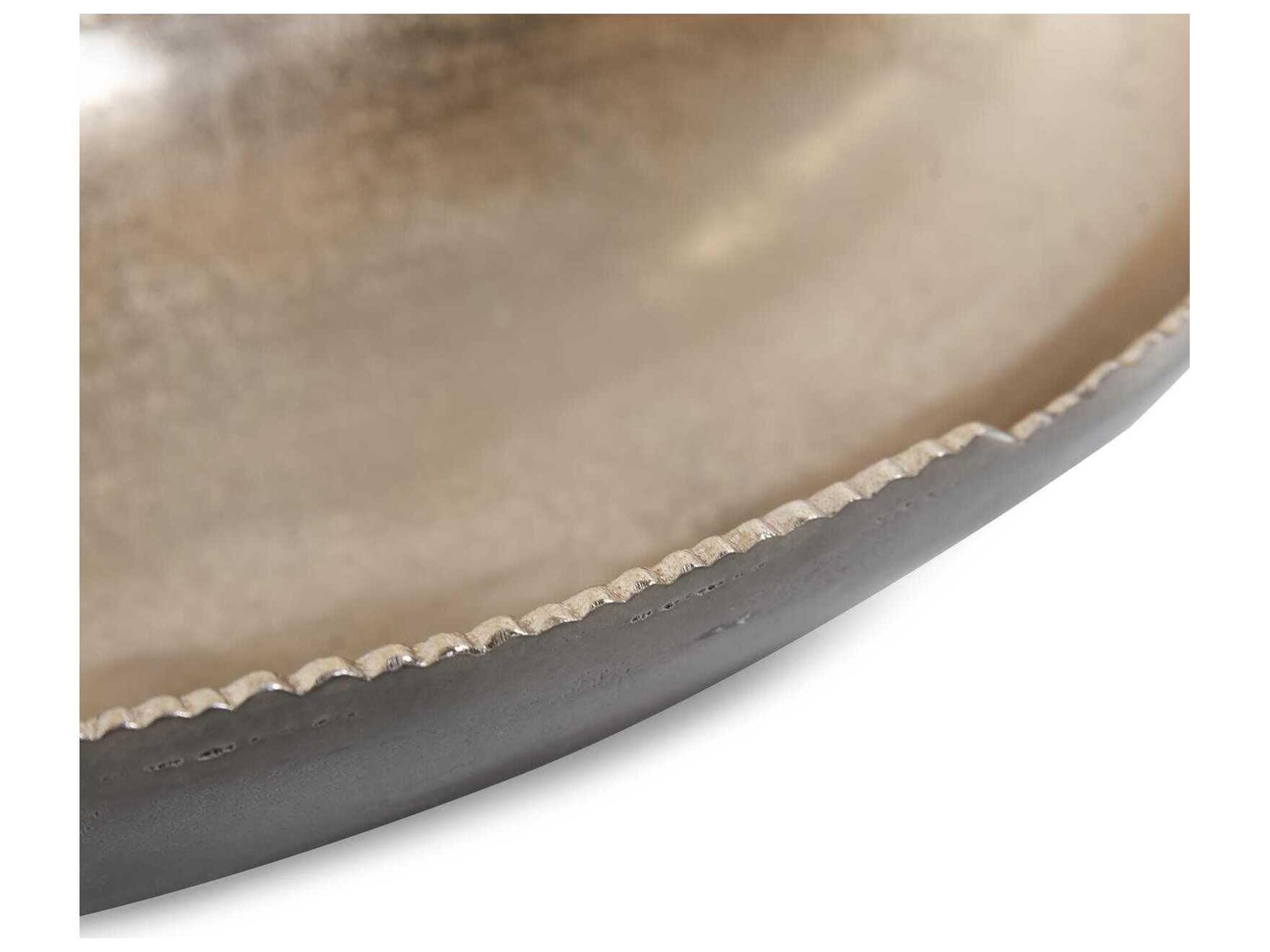 Howard Elliott Baniff Bronze Jagged Edged Oval Decorative Bowl