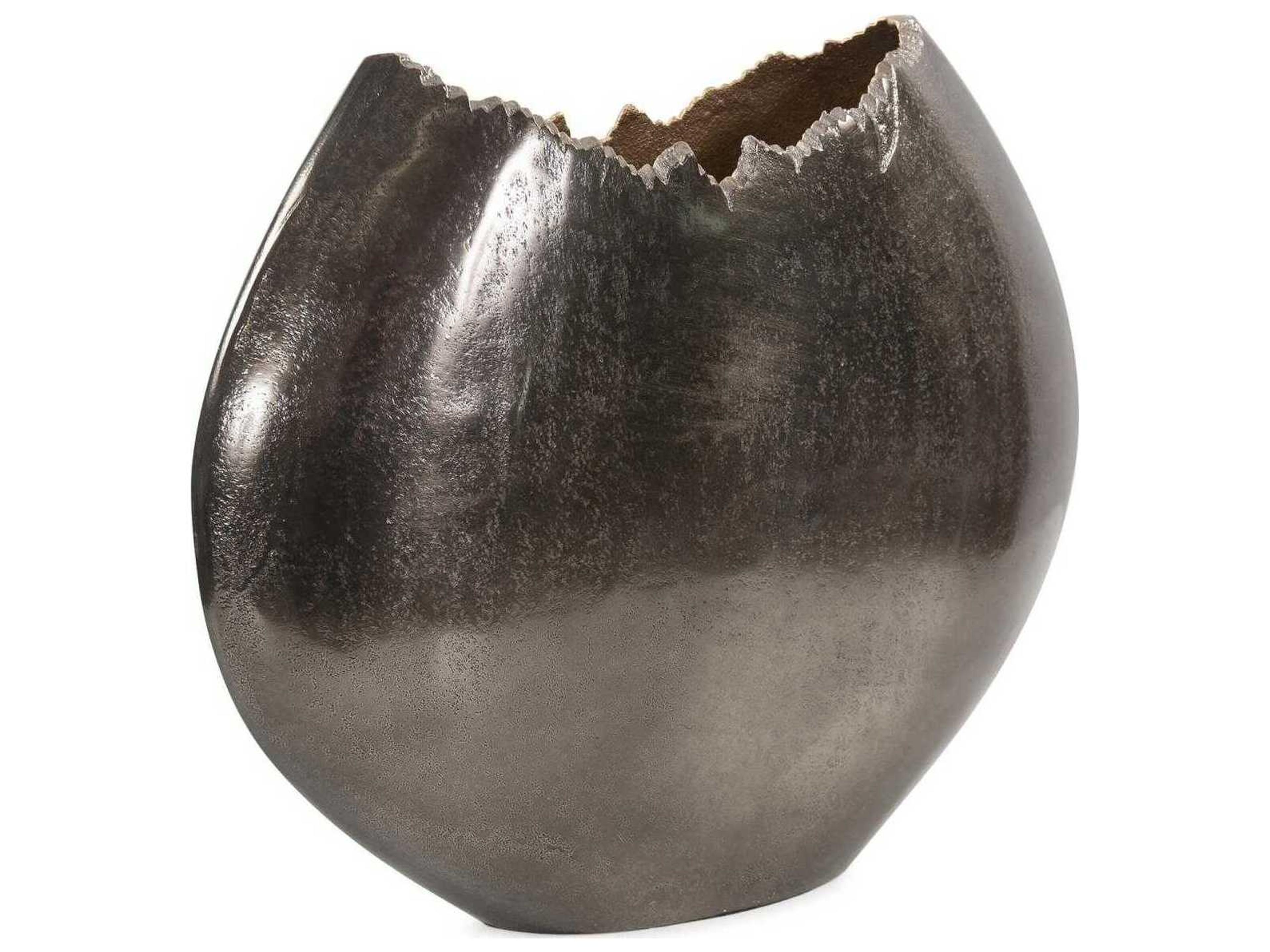 Baniff Bronze Jagged Edged Disc Vase