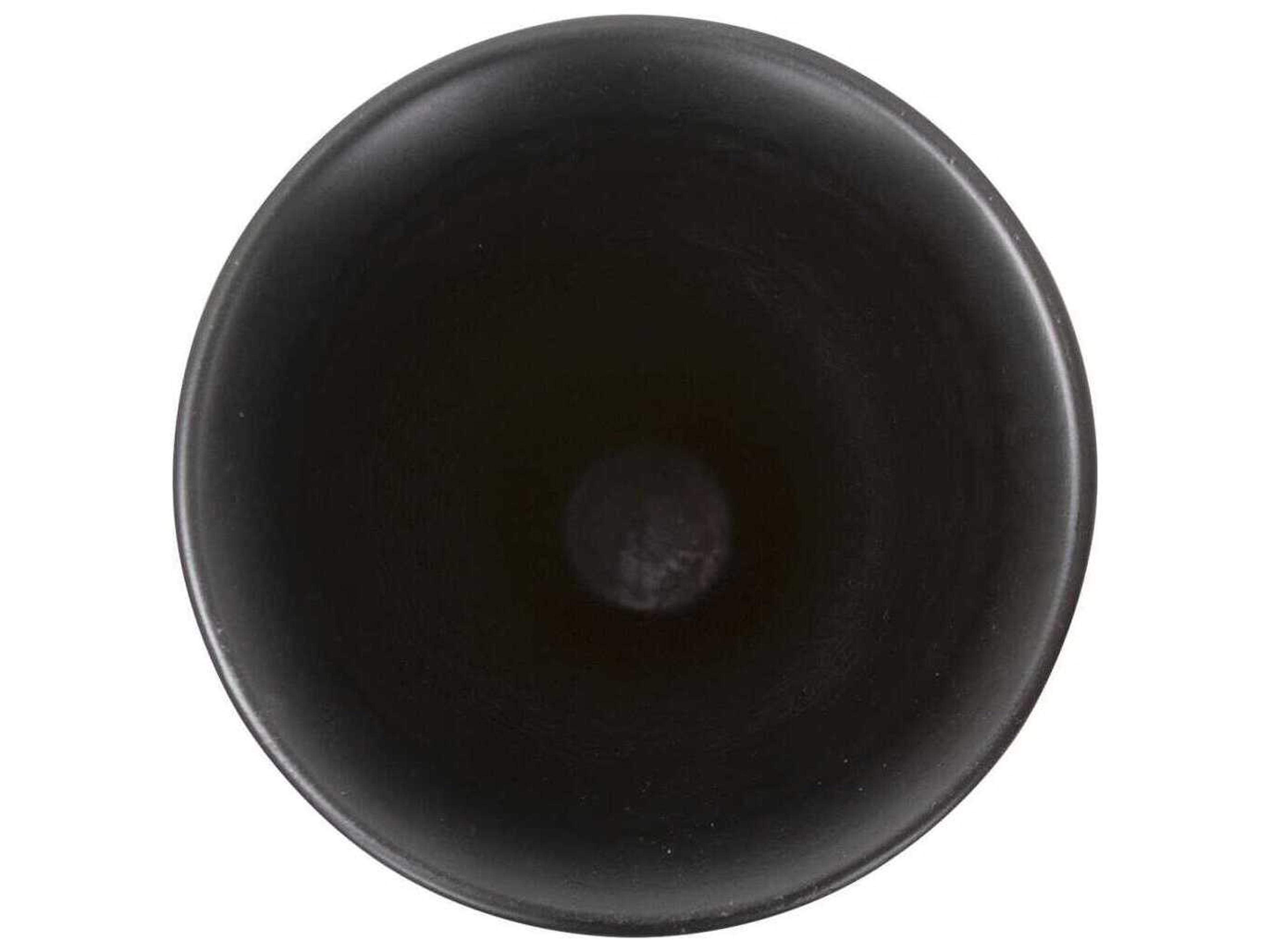 Howard Elliott Hammered Matte Black Em Dash Flared Trumpet Vase