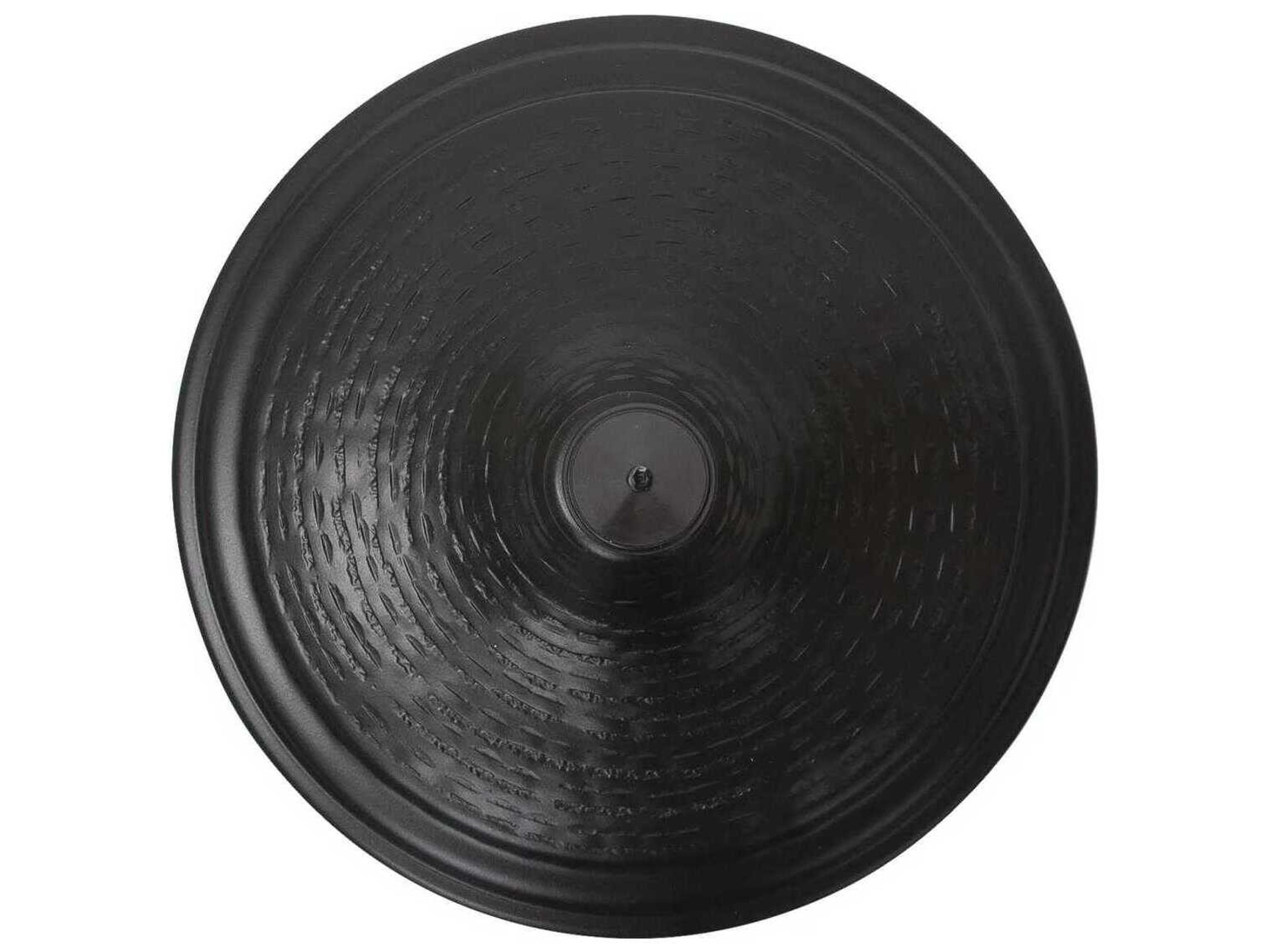 Howard Elliott Hammered Em Dash Black Covered Urn