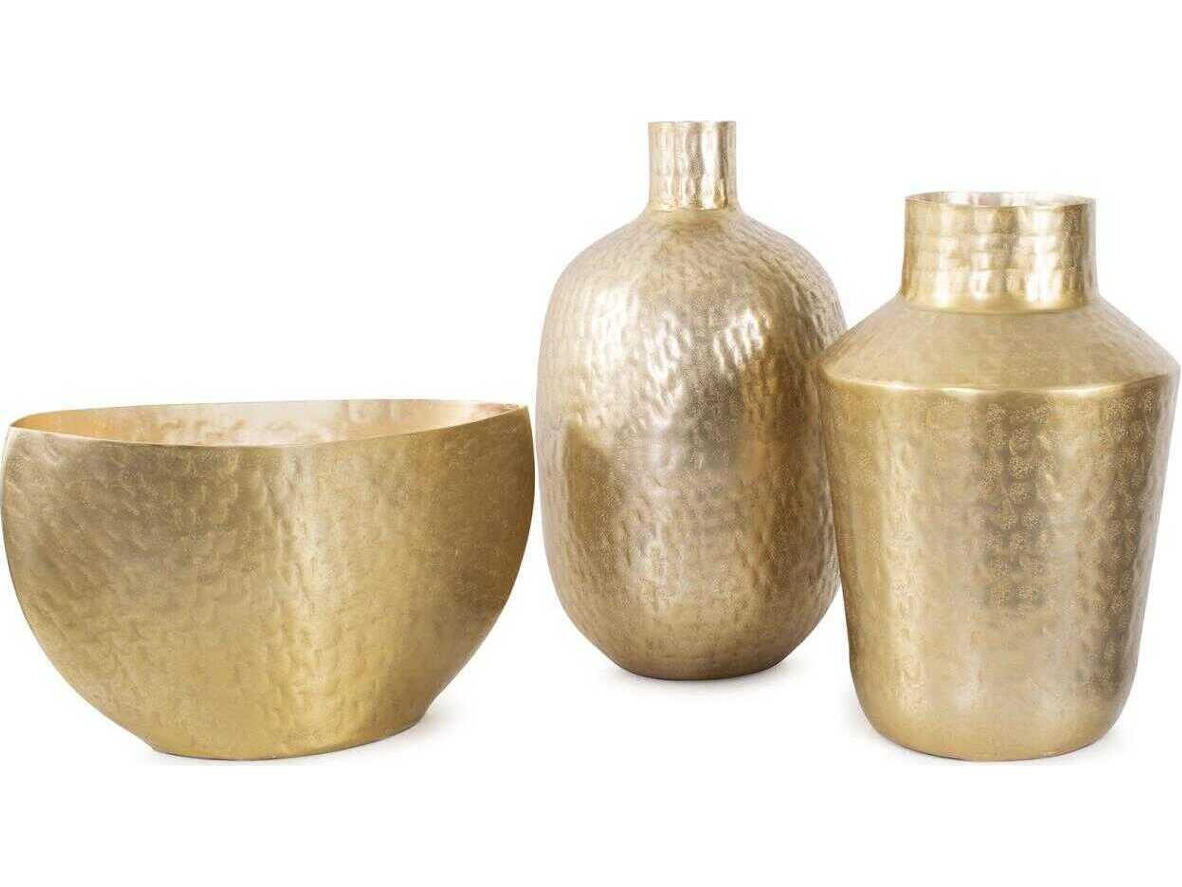 Howard Elliott Espen Matte Gold Wide Mouth Slanted Jar