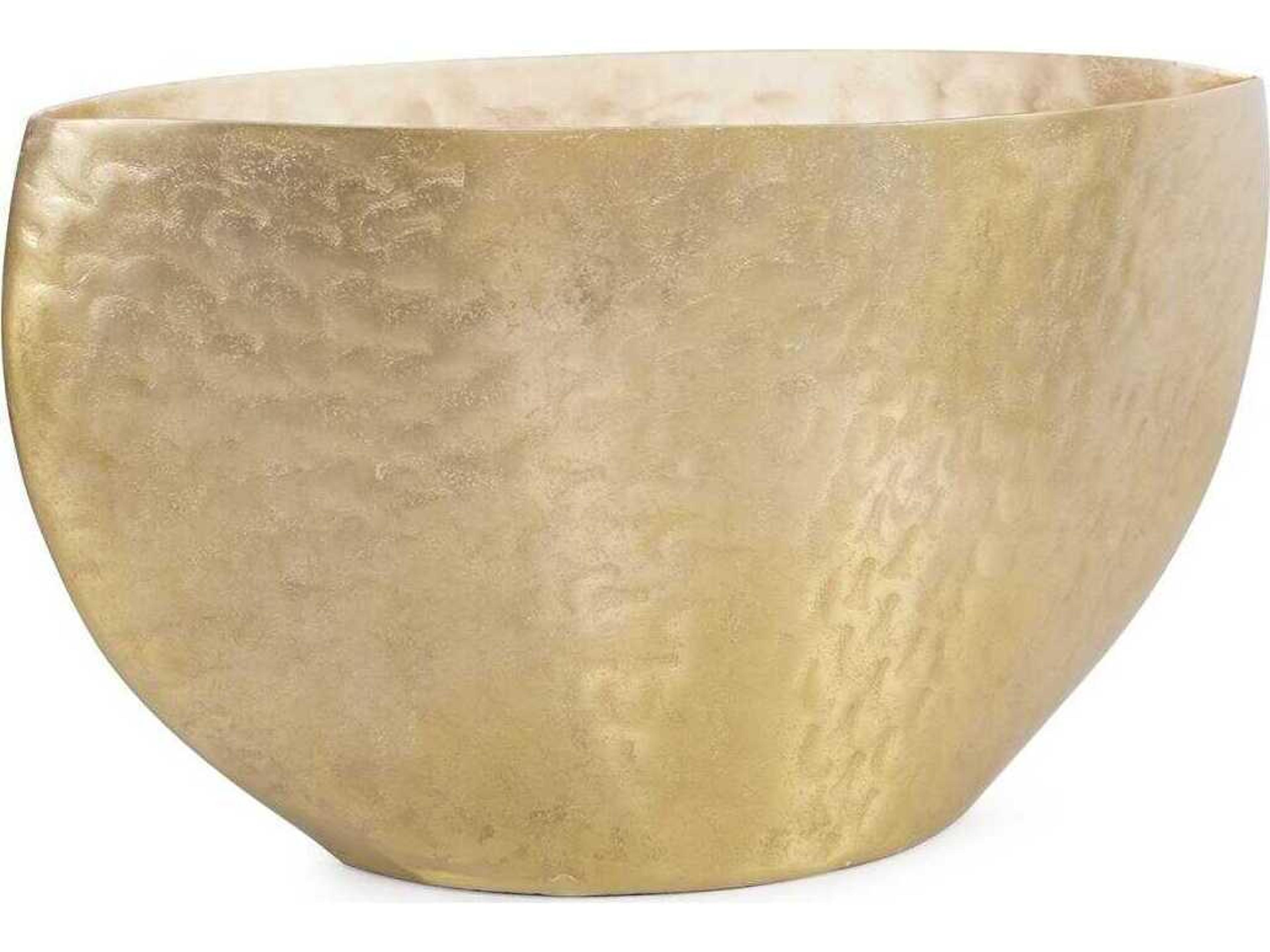 Howard Elliott Espen Matte Gold Oval Decorative Bowl