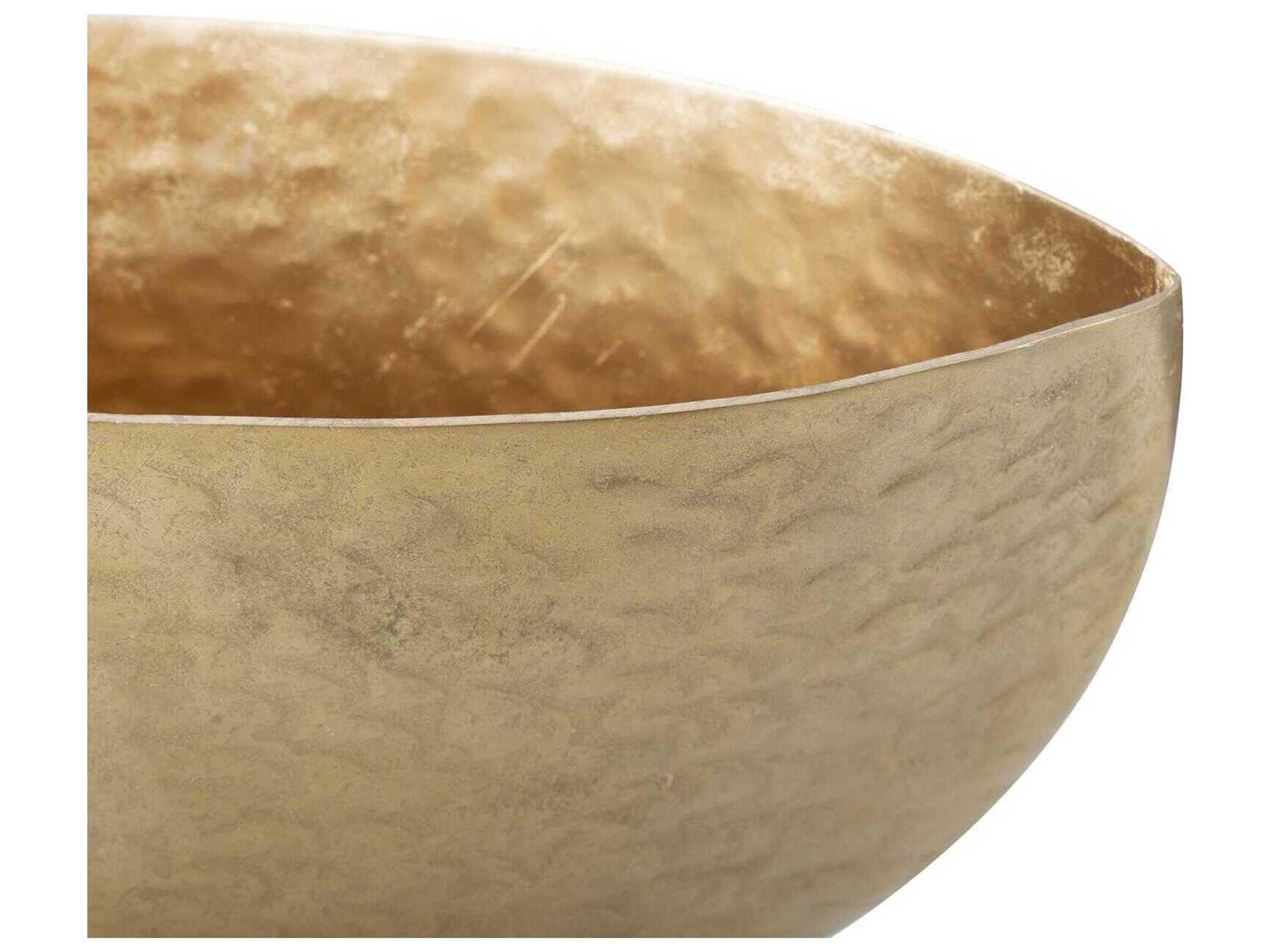 Howard Elliott Espen Matte Gold Oval Decorative Bowl