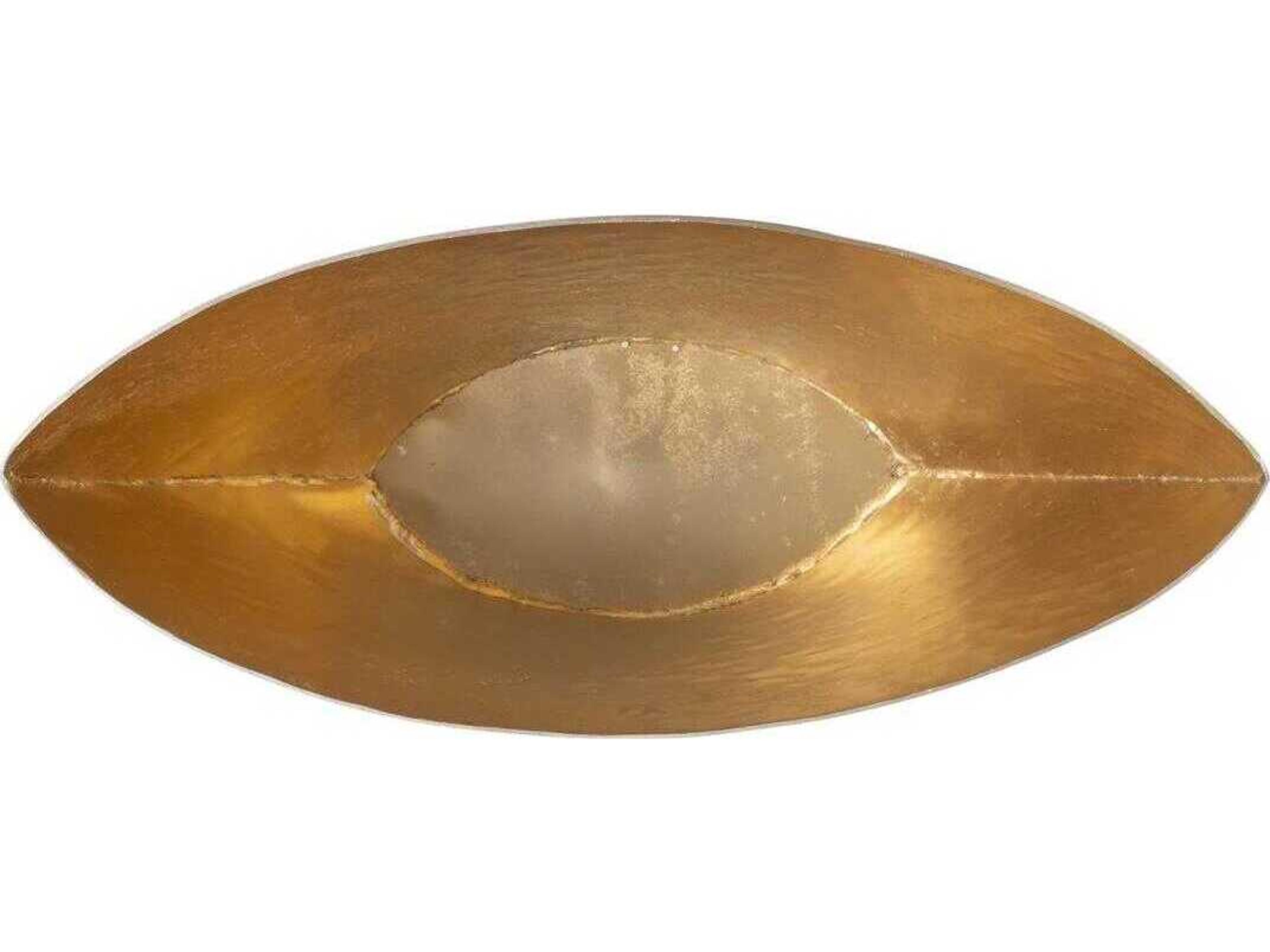Howard Elliott Espen Matte Gold Oval Decorative Bowl