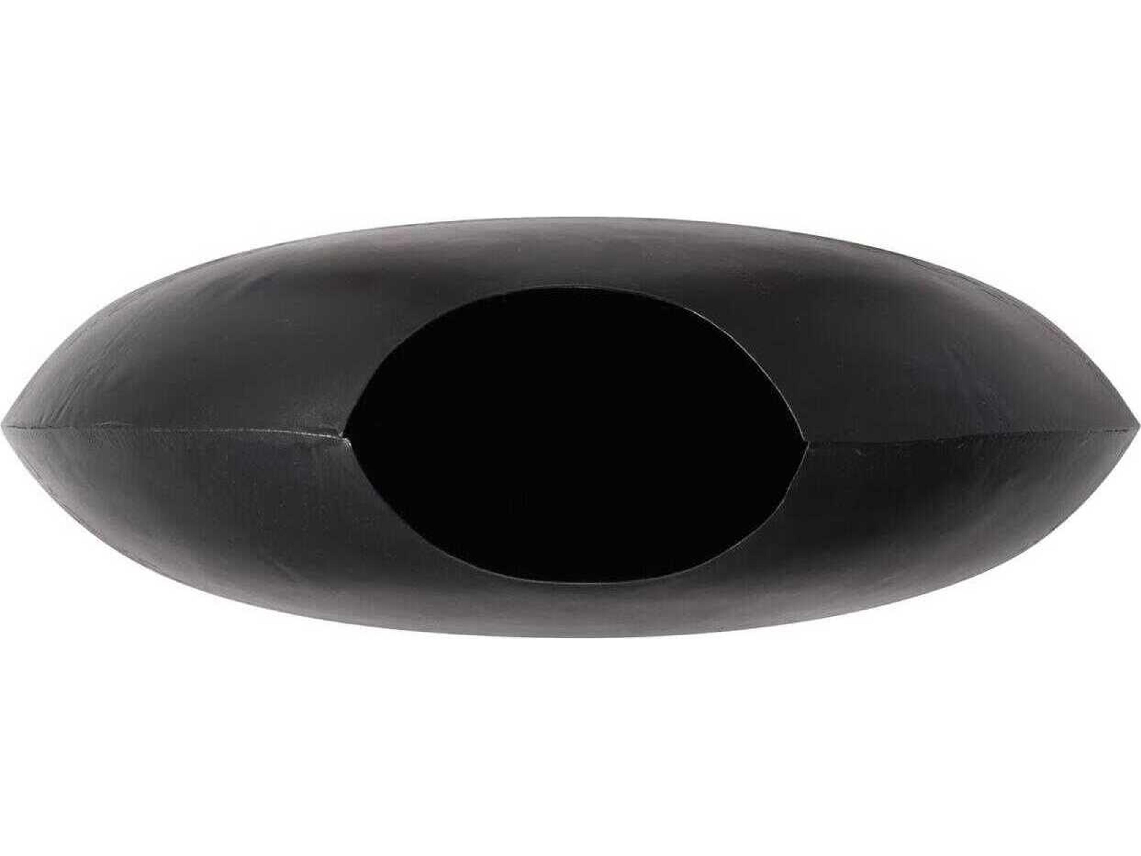 Howard Elliott Golden Thread Black Disc Vase