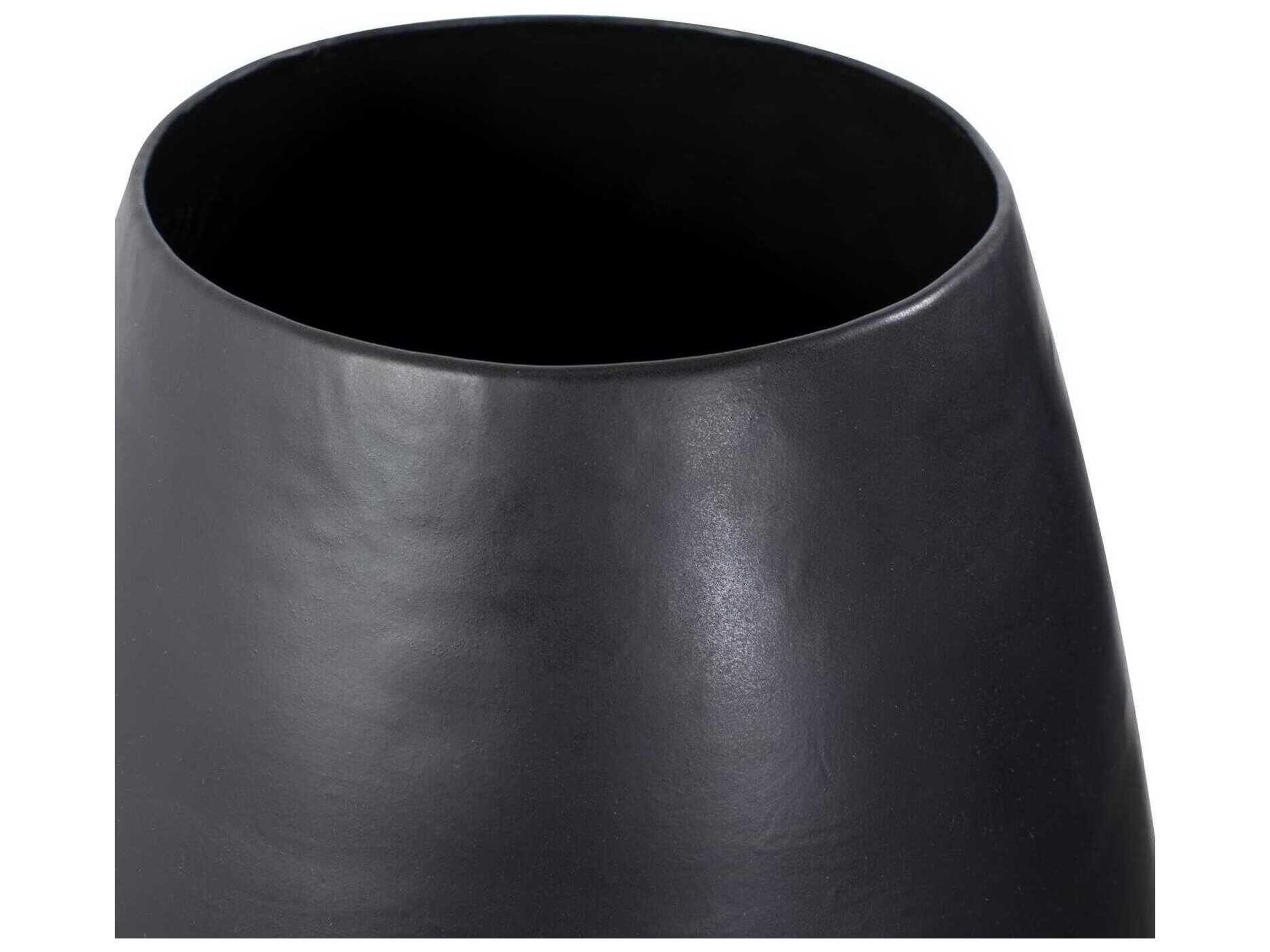 Howard Elliott Golden Thread Black Cask Vase