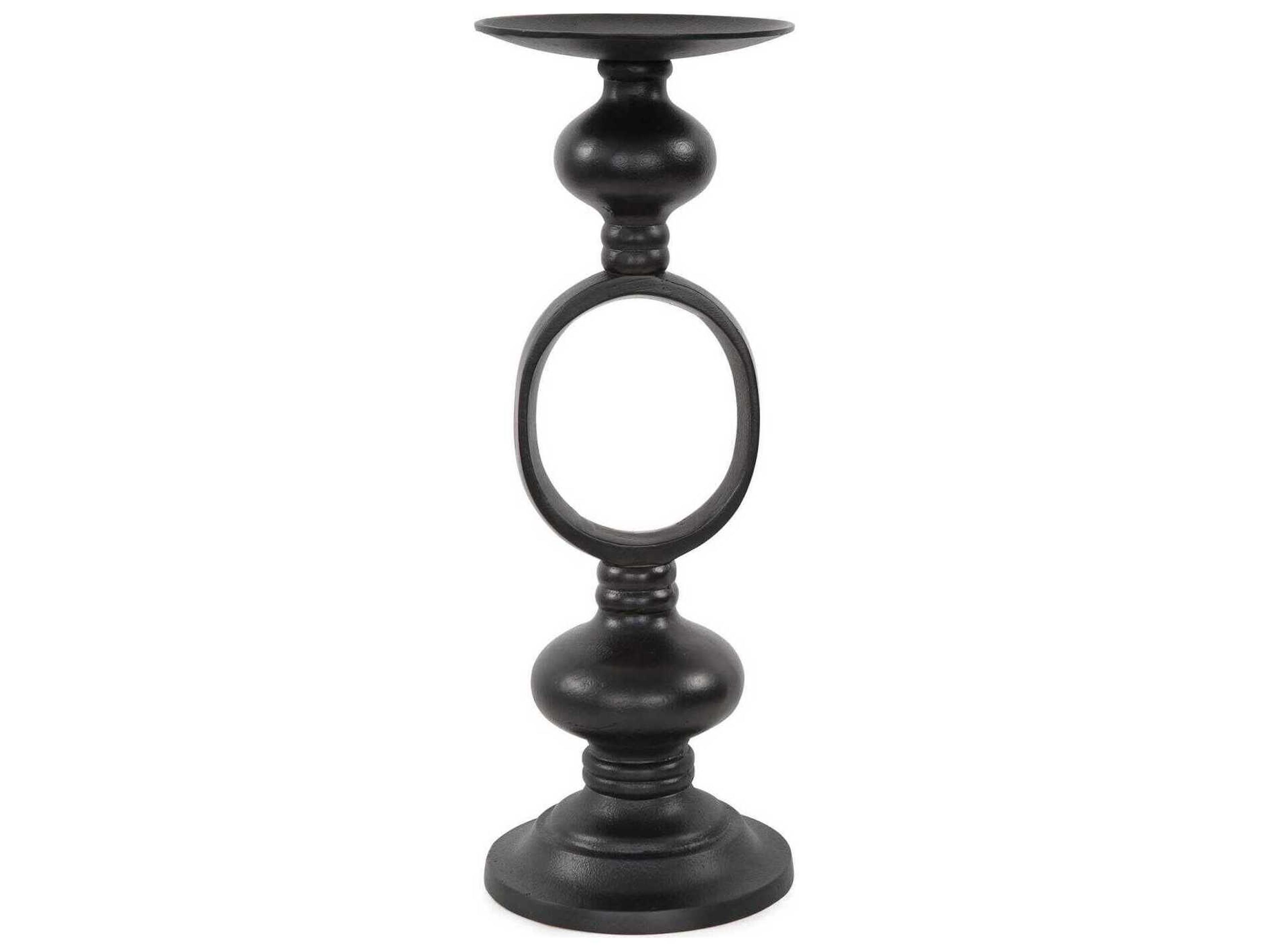 Howard Elliott Zara Ebony Open Pillar Candle Holder