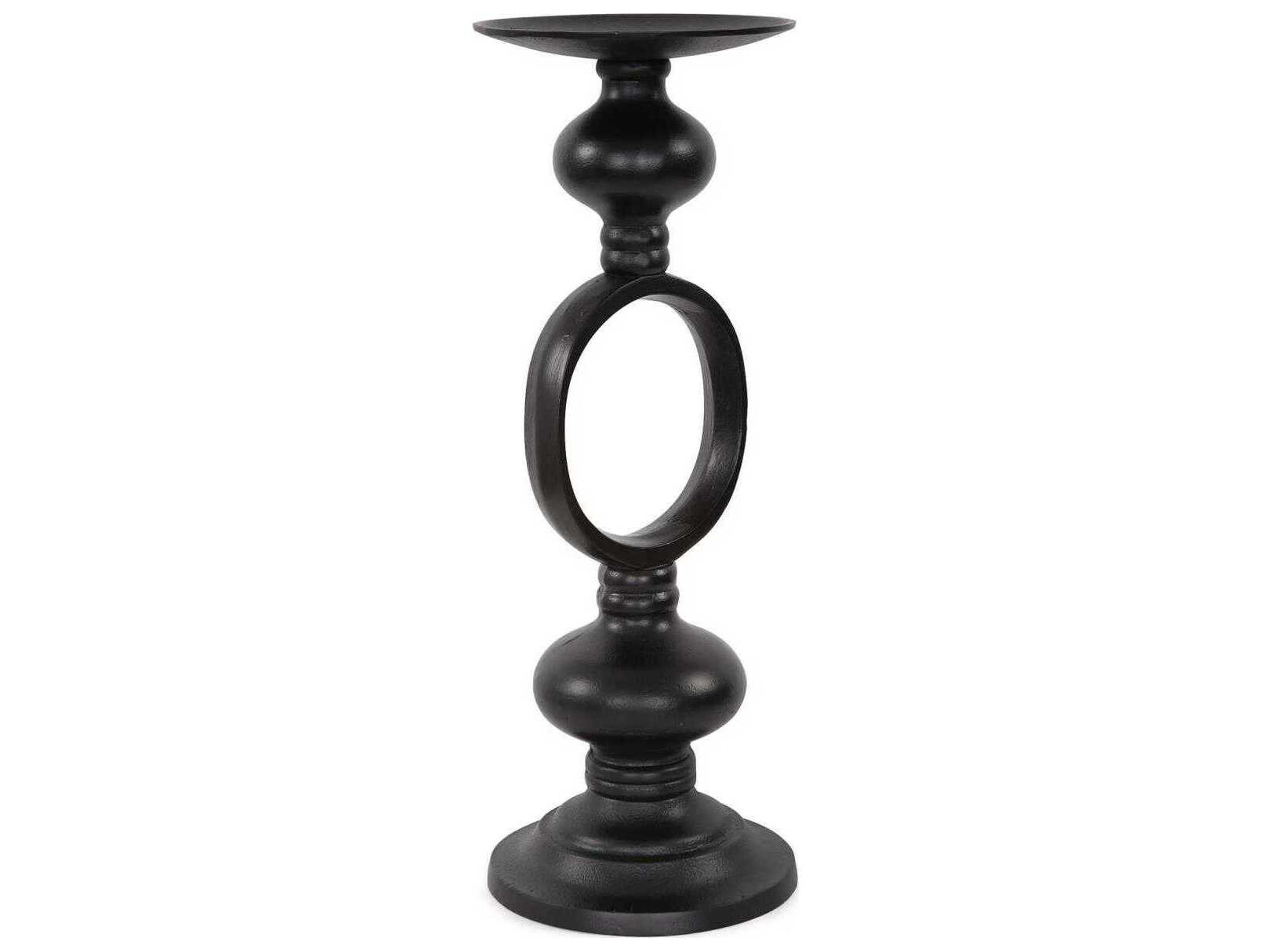 Howard Elliott Zara Ebony Open Pillar Candle Holder