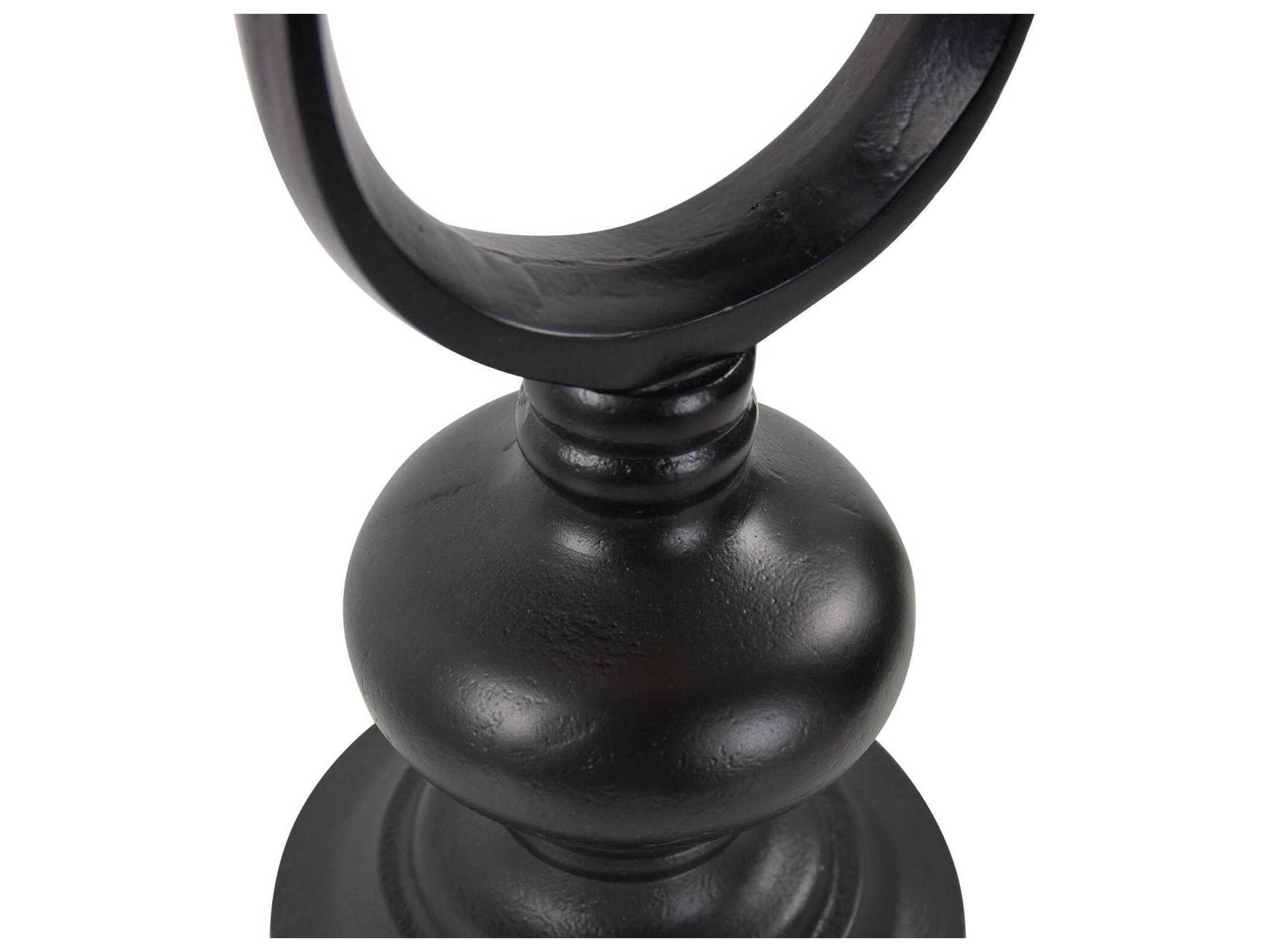 Howard Elliott Zara Ebony Open Pillar Candle Holder