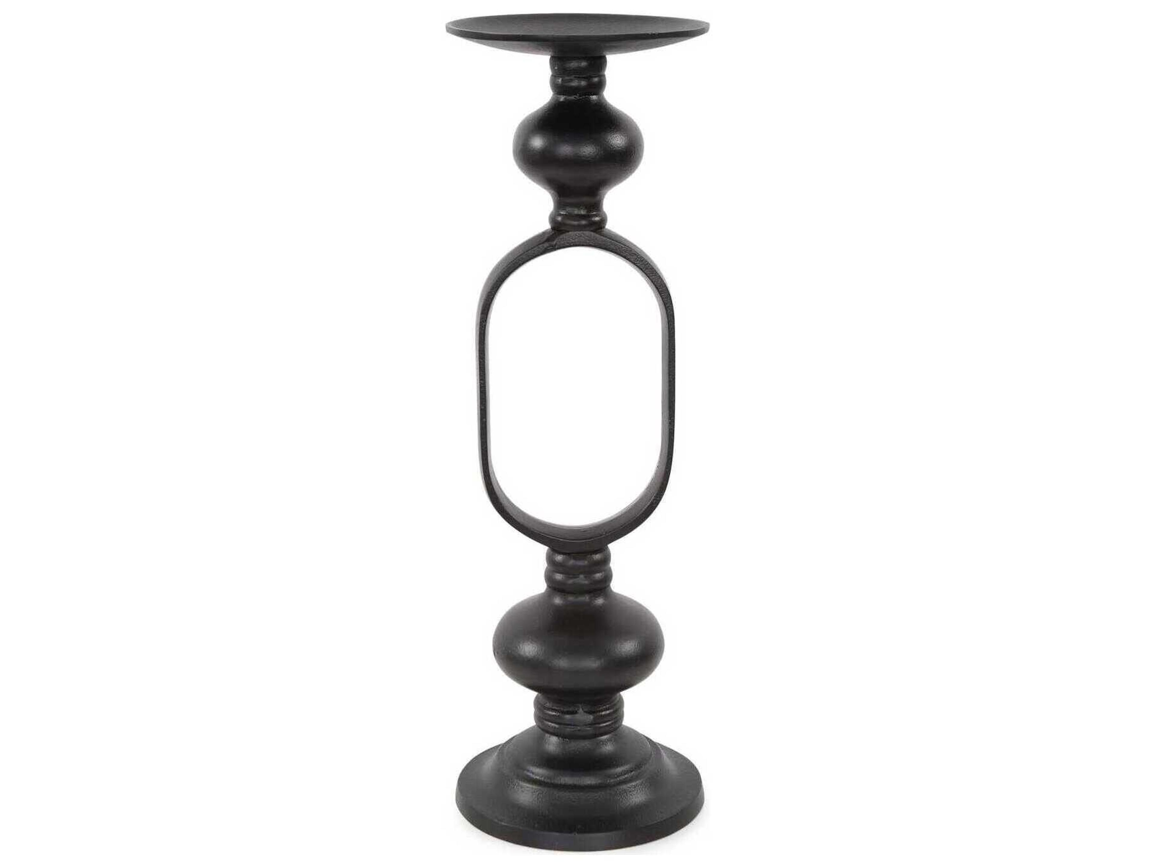 Howard Elliott Zara Ebony Open Pillar Candle Holder