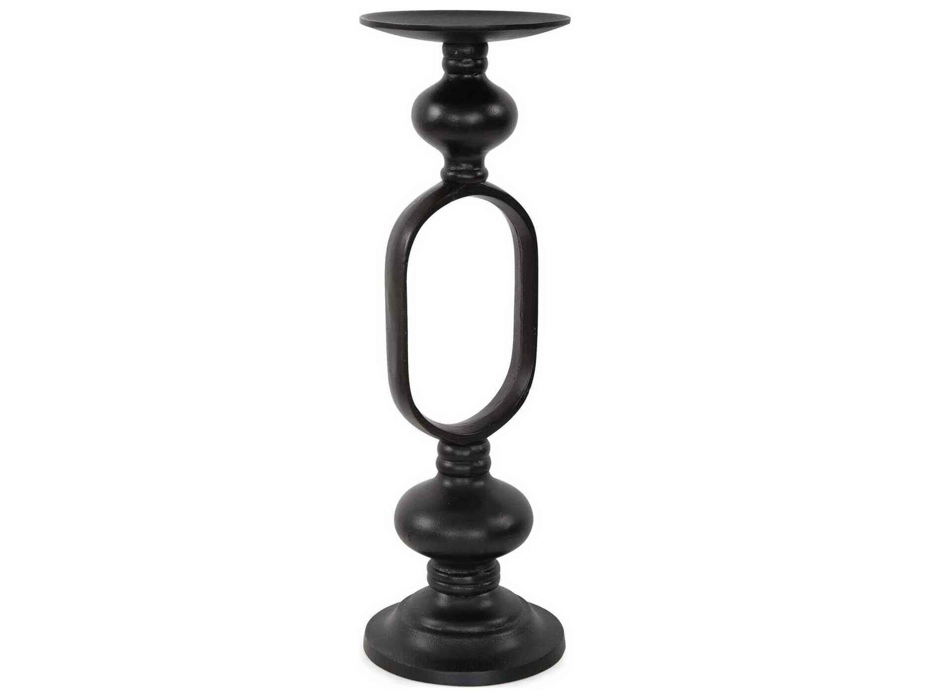 Howard Elliott Zara Ebony Open Pillar Candle Holder