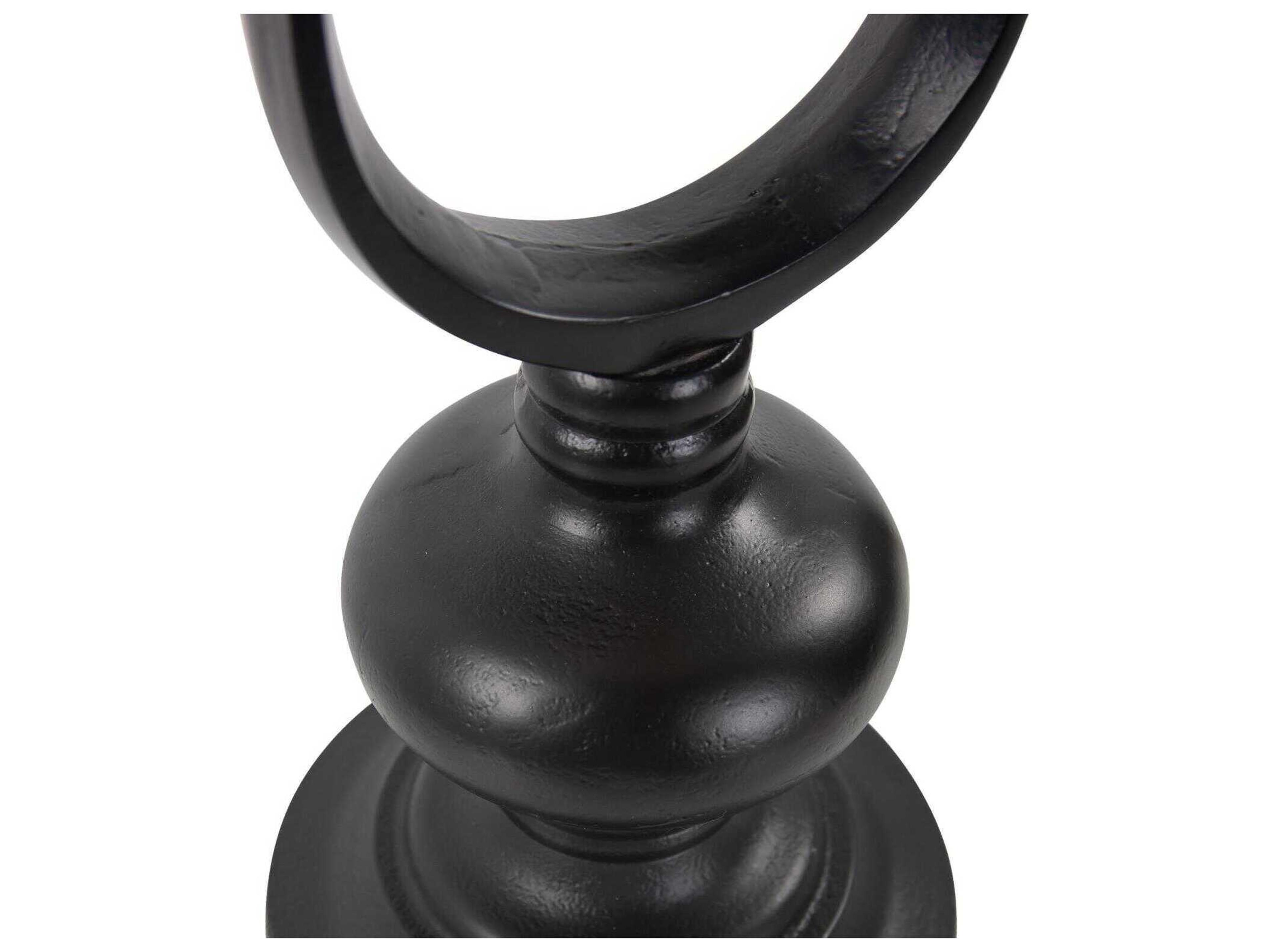 Howard Elliott Zara Ebony Open Pillar Candle Holder