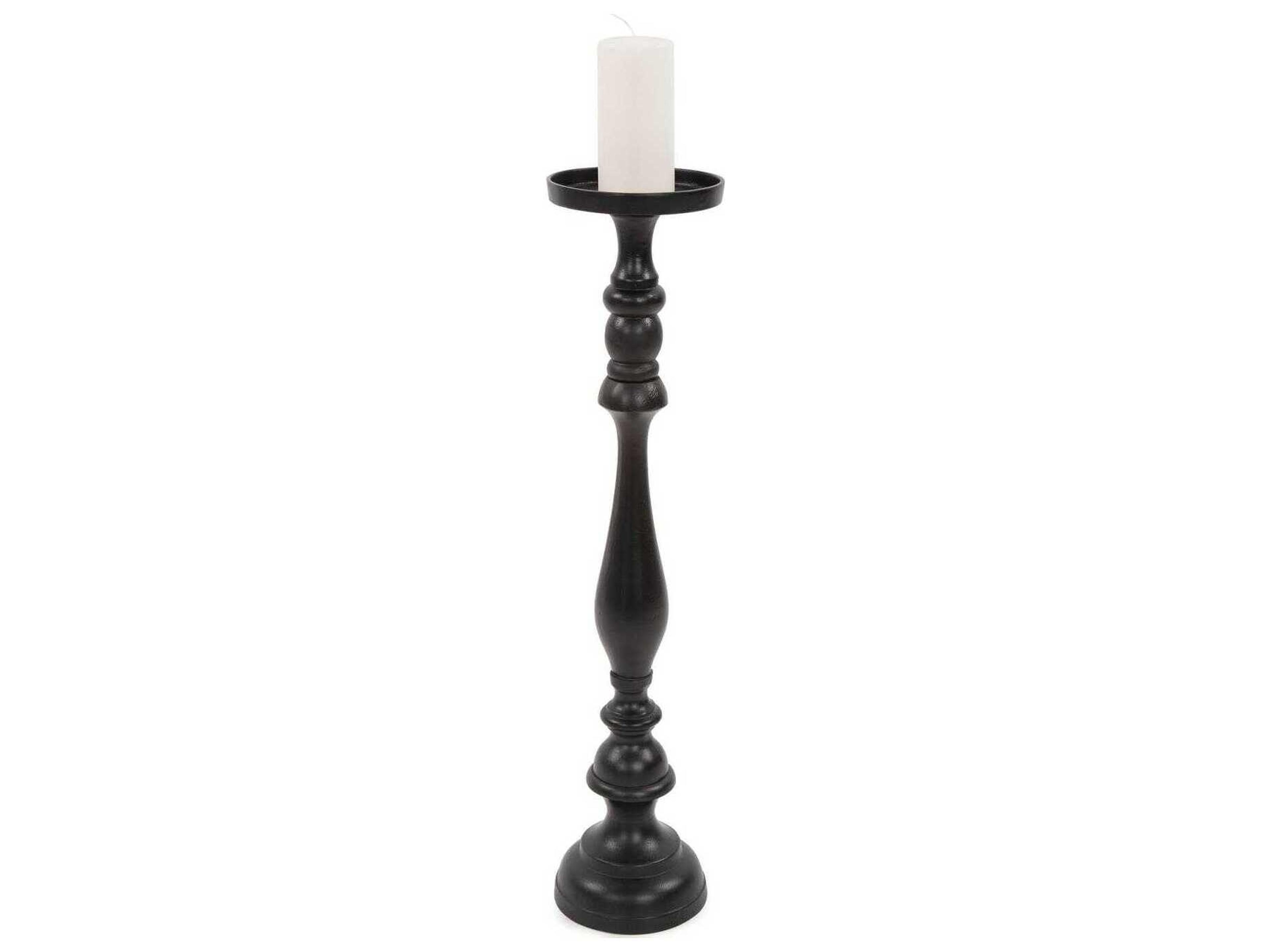 Howard Elliott Zara Ebony Extra Large Pillar Candle Holder