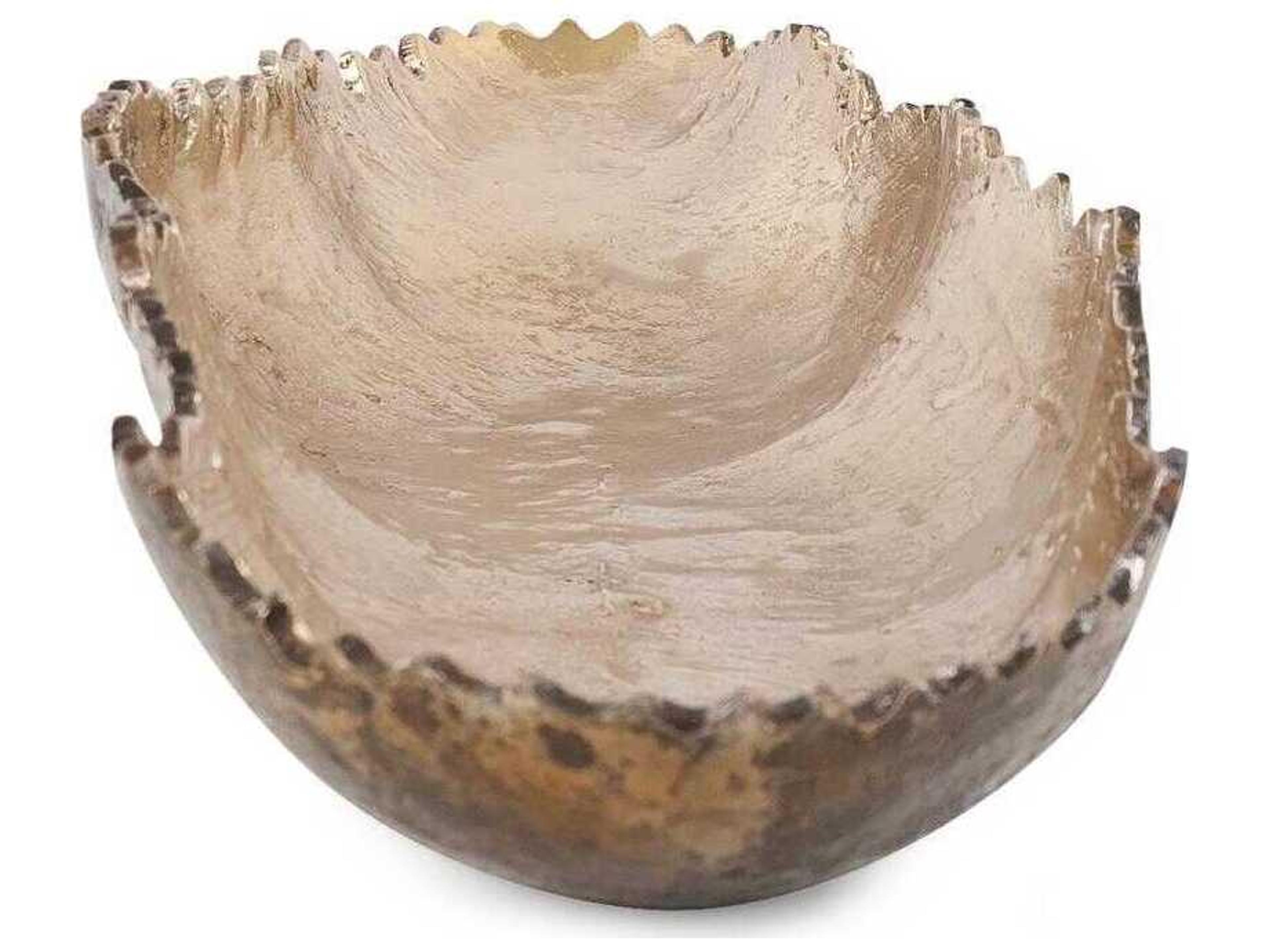 Howard Elliott Golden Ore Organic Shaped Oblong Decorative Bowl