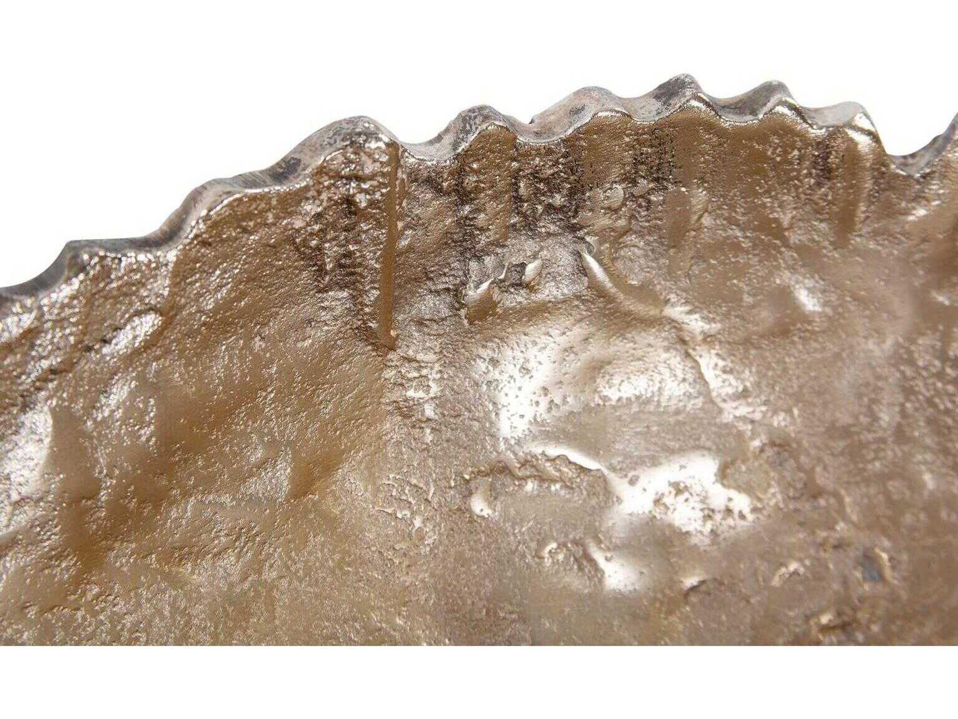 Howard Elliott Golden Ore Organic Shaped Oblong Decorative Bowl