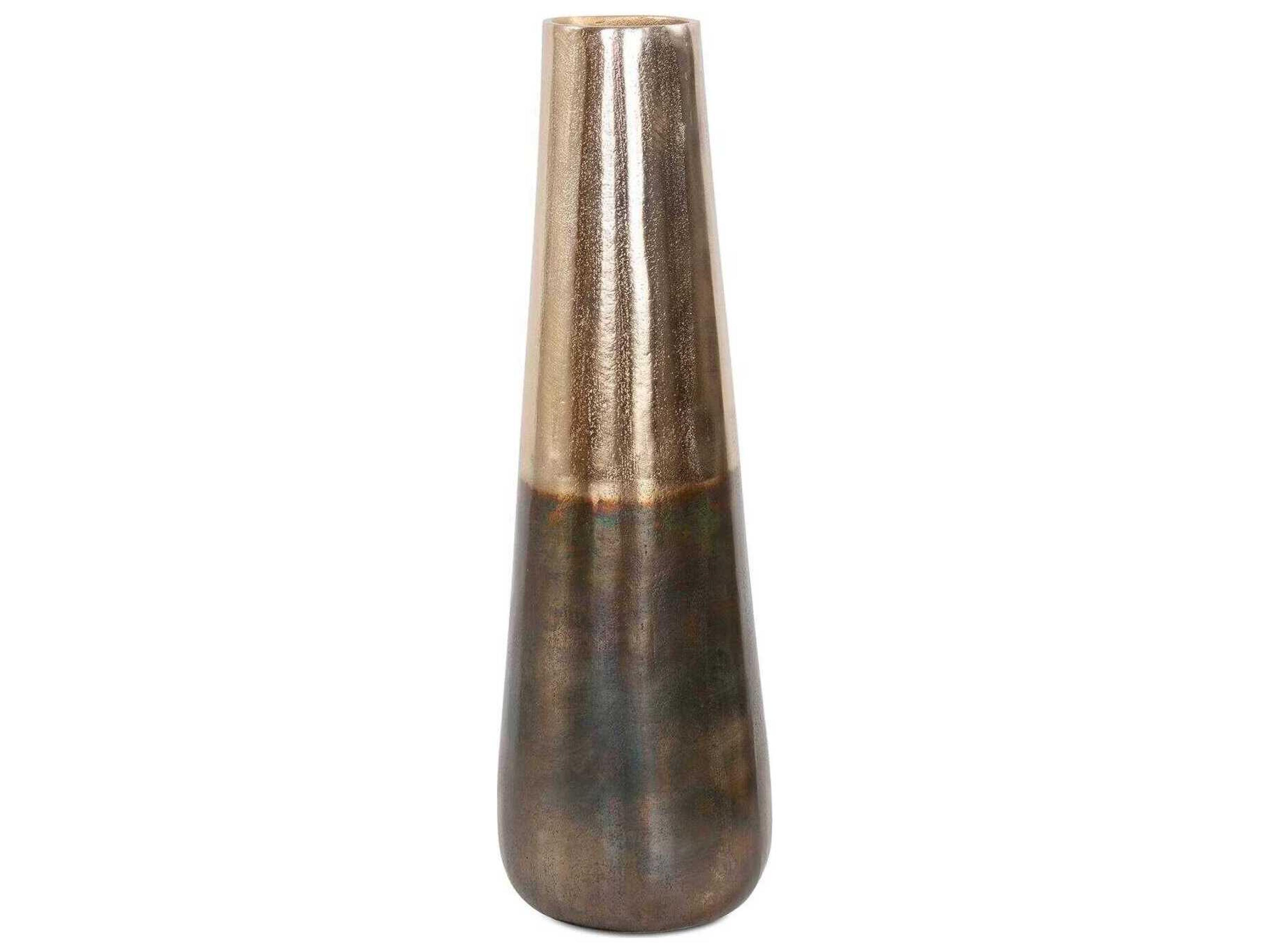 Howard Elliott Golden Bronze Torpedo Shape Vase